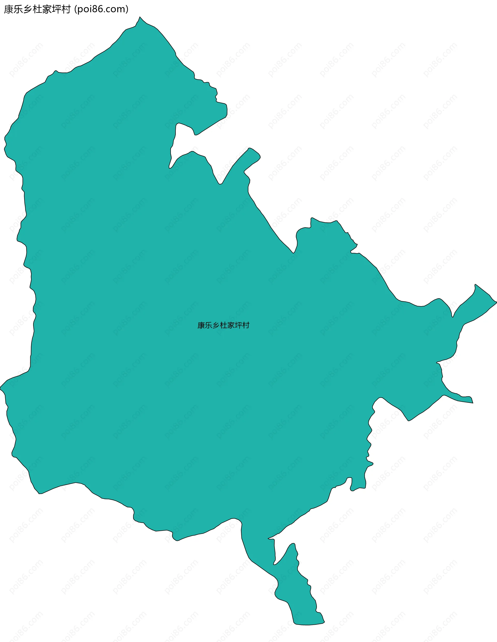 康乐乡杜家坪村边界地图