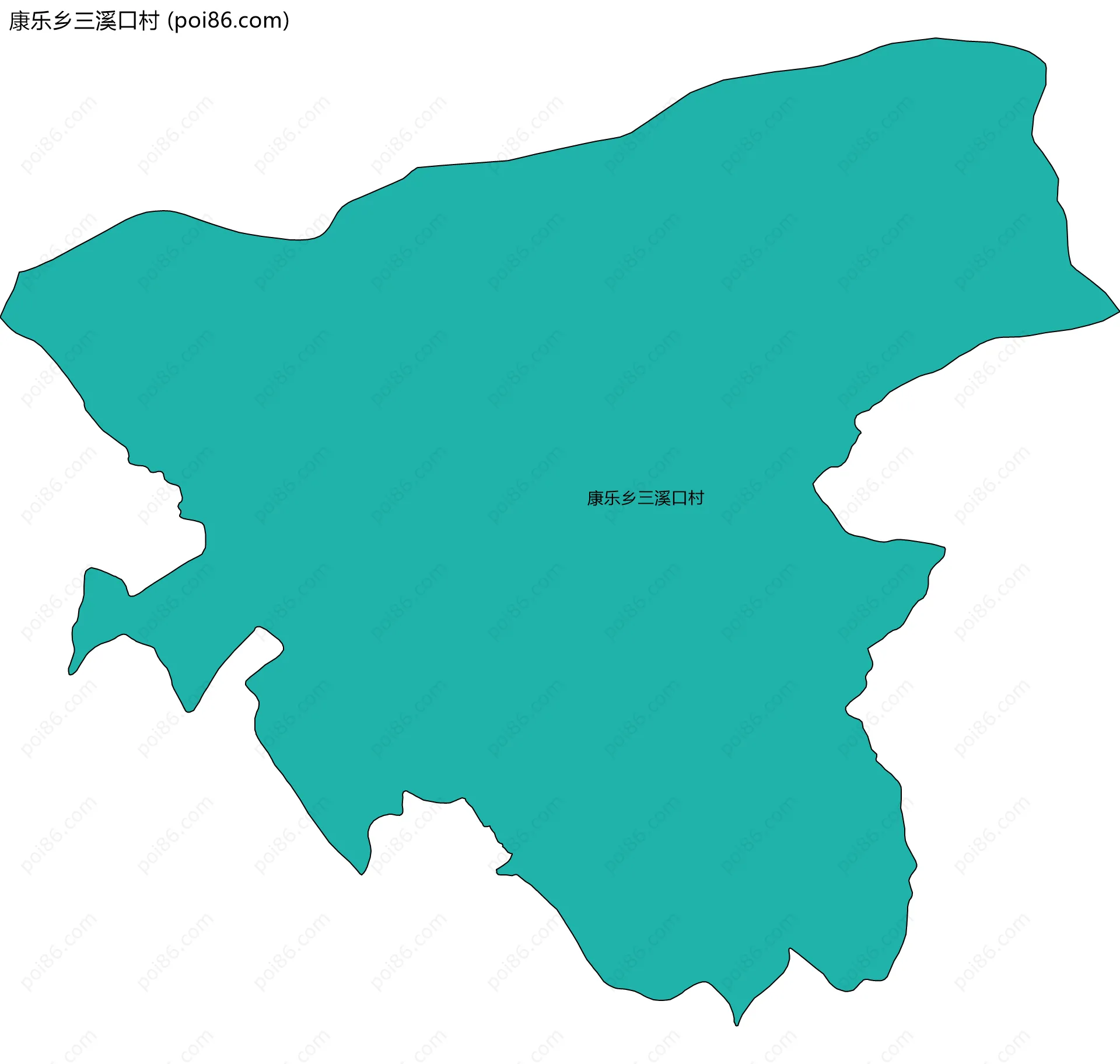 康乐乡三溪口村边界地图