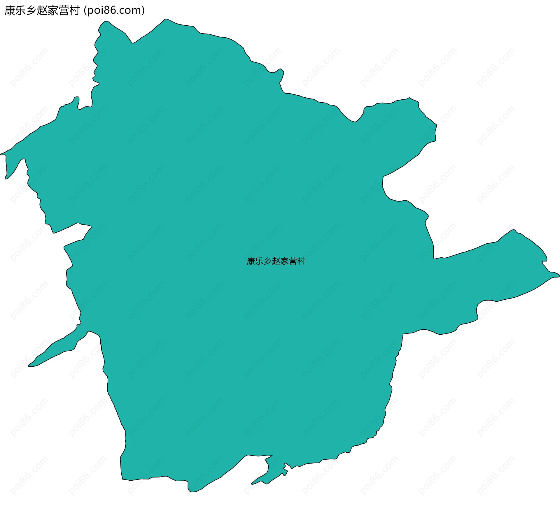 康乐乡赵家营村边界地图