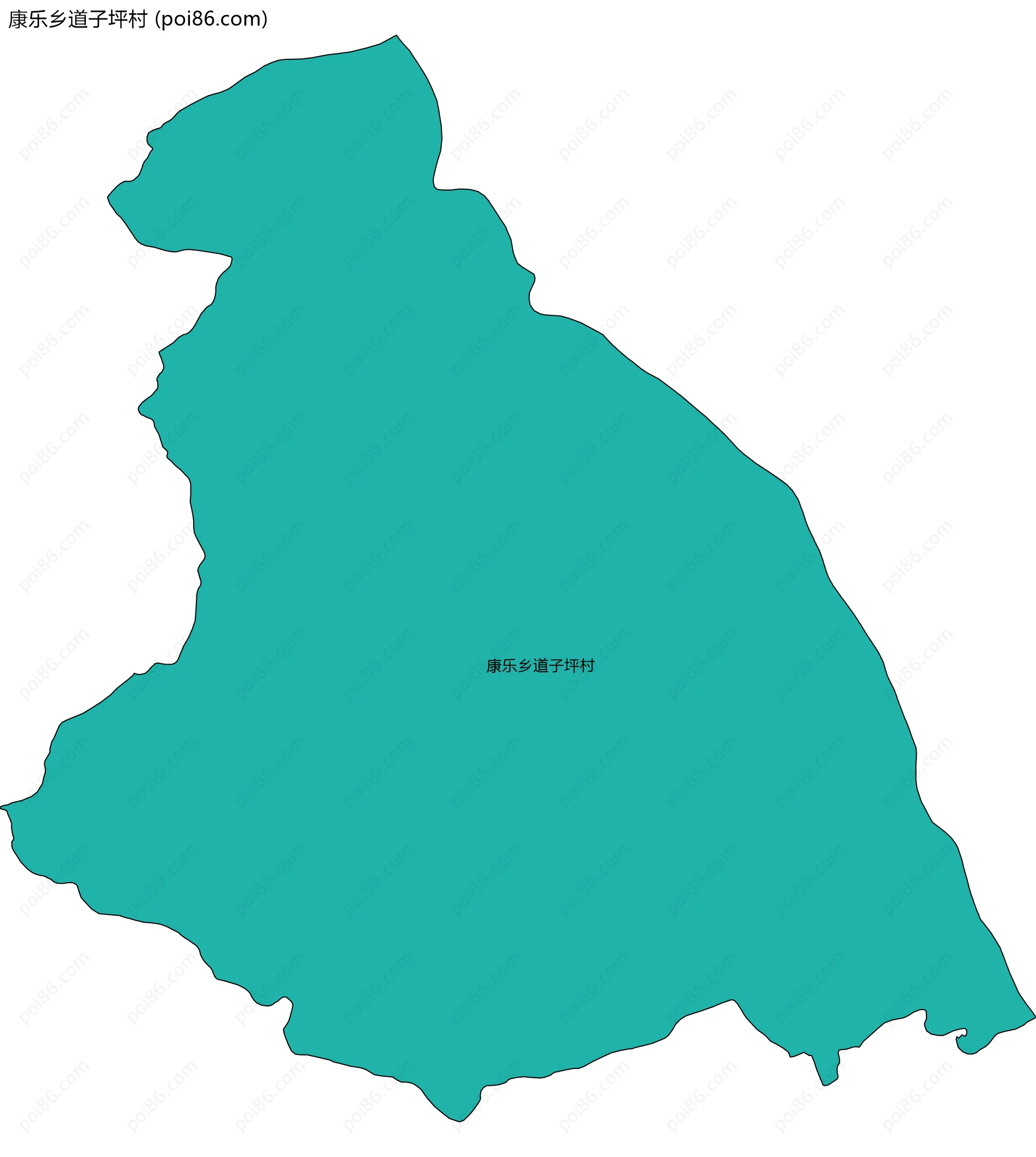 康乐乡道子坪村边界地图