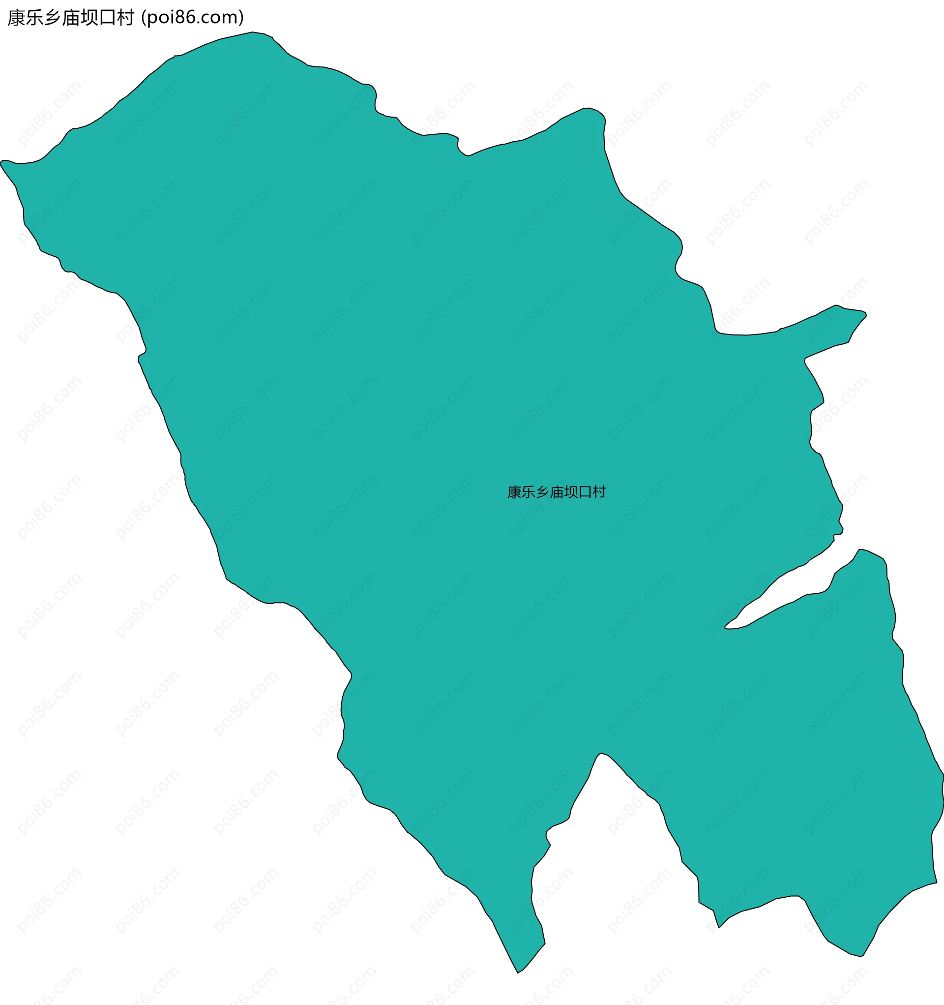 康乐乡庙坝口村边界地图