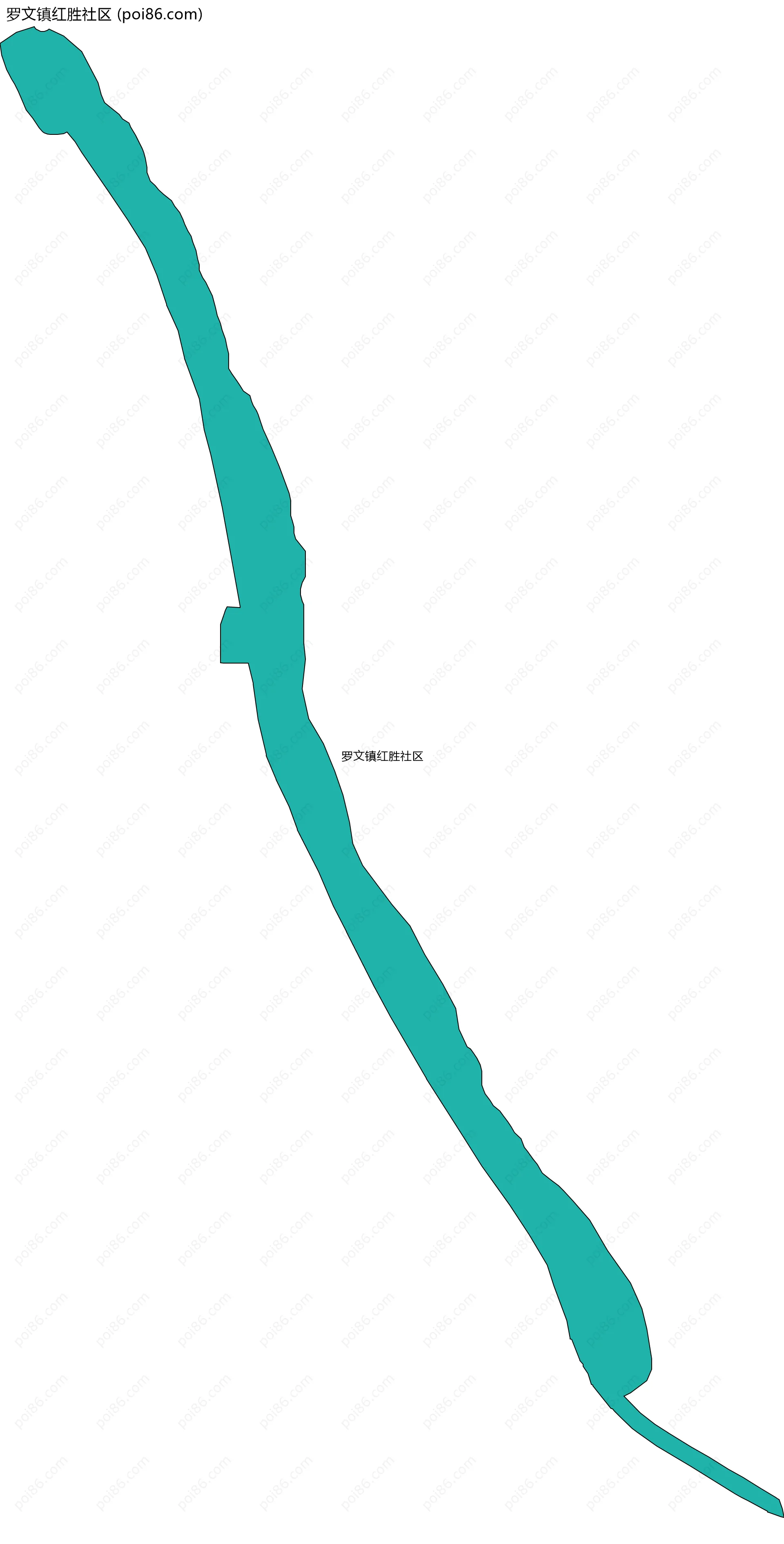 罗文镇红胜社区边界地图