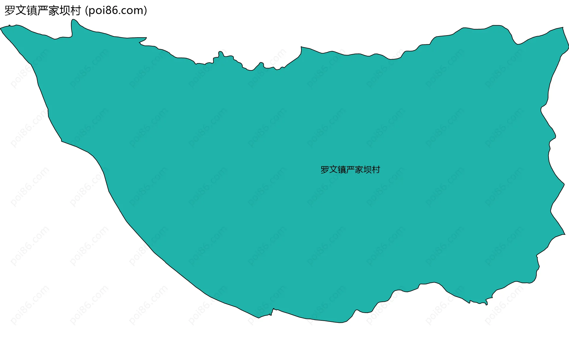 罗文镇严家坝村边界地图
