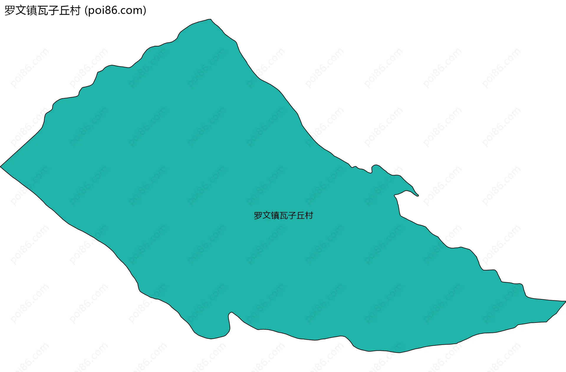 罗文镇瓦子丘村边界地图