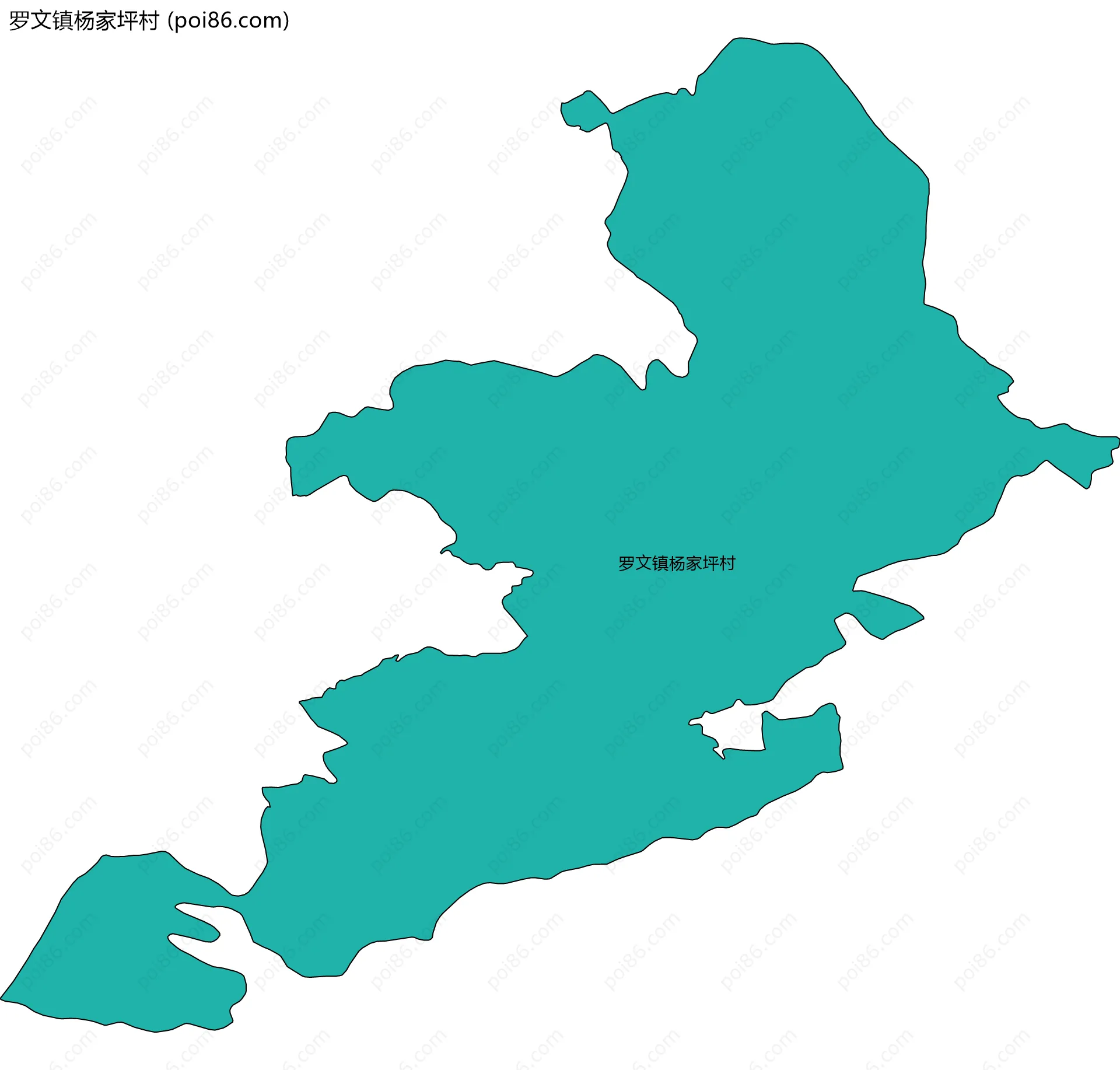 罗文镇杨家坪村边界地图