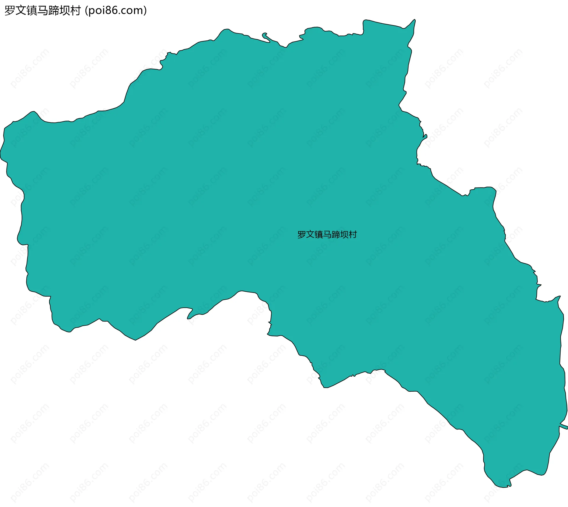 罗文镇马蹄坝村边界地图