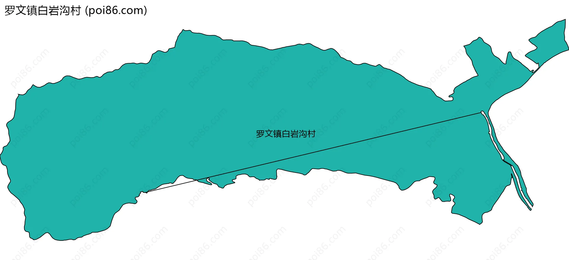 罗文镇白岩沟村边界地图