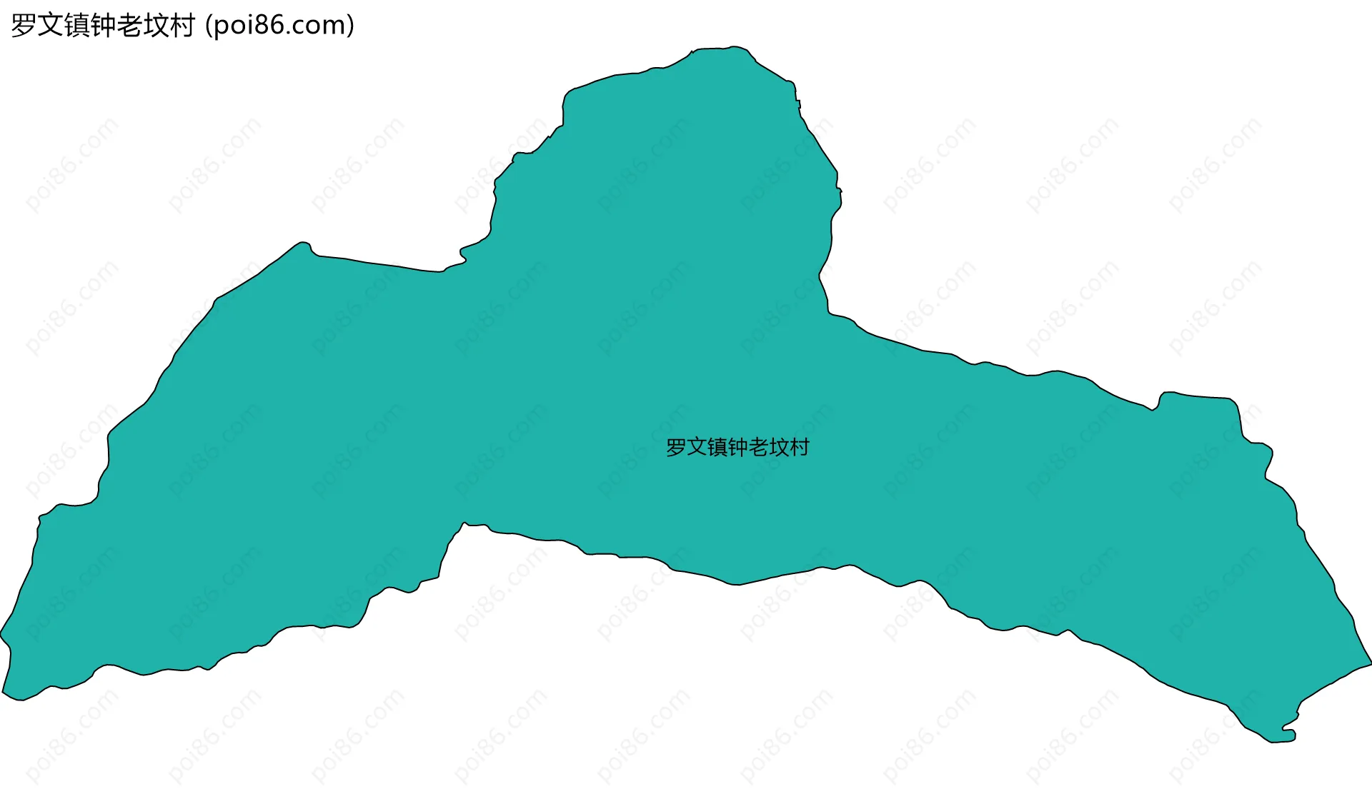 罗文镇钟老坟村边界地图