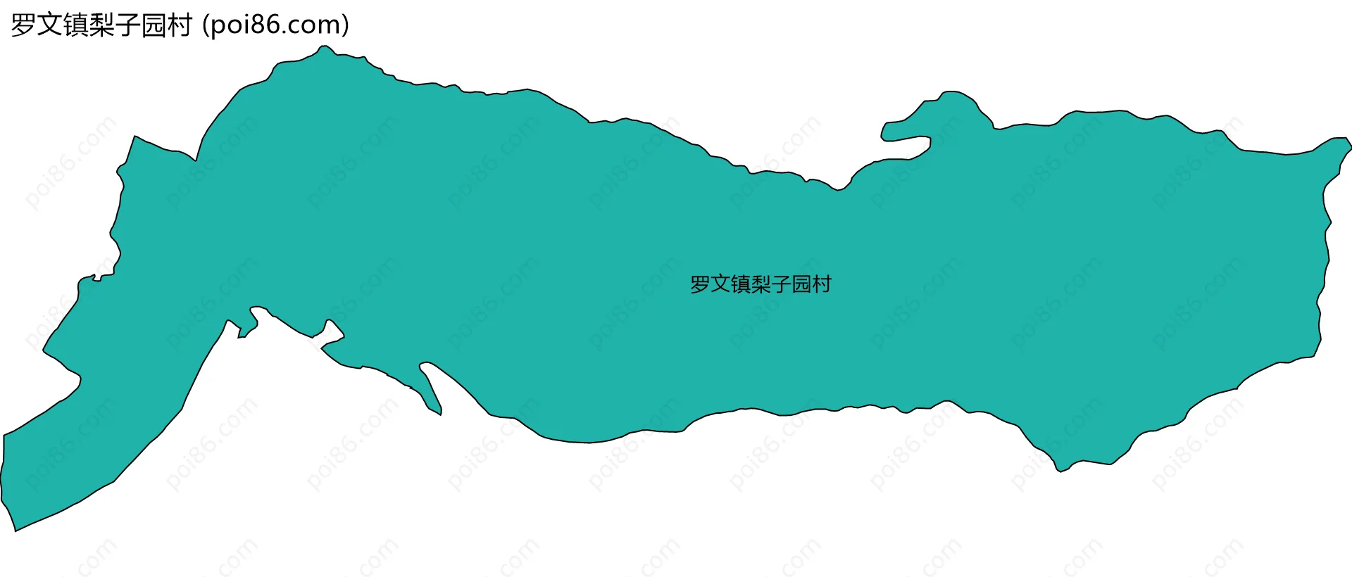 罗文镇梨子园村边界地图