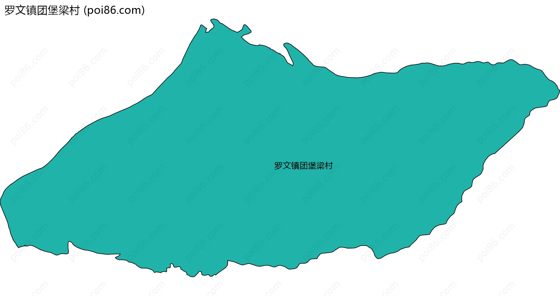 罗文镇团堡梁村边界地图