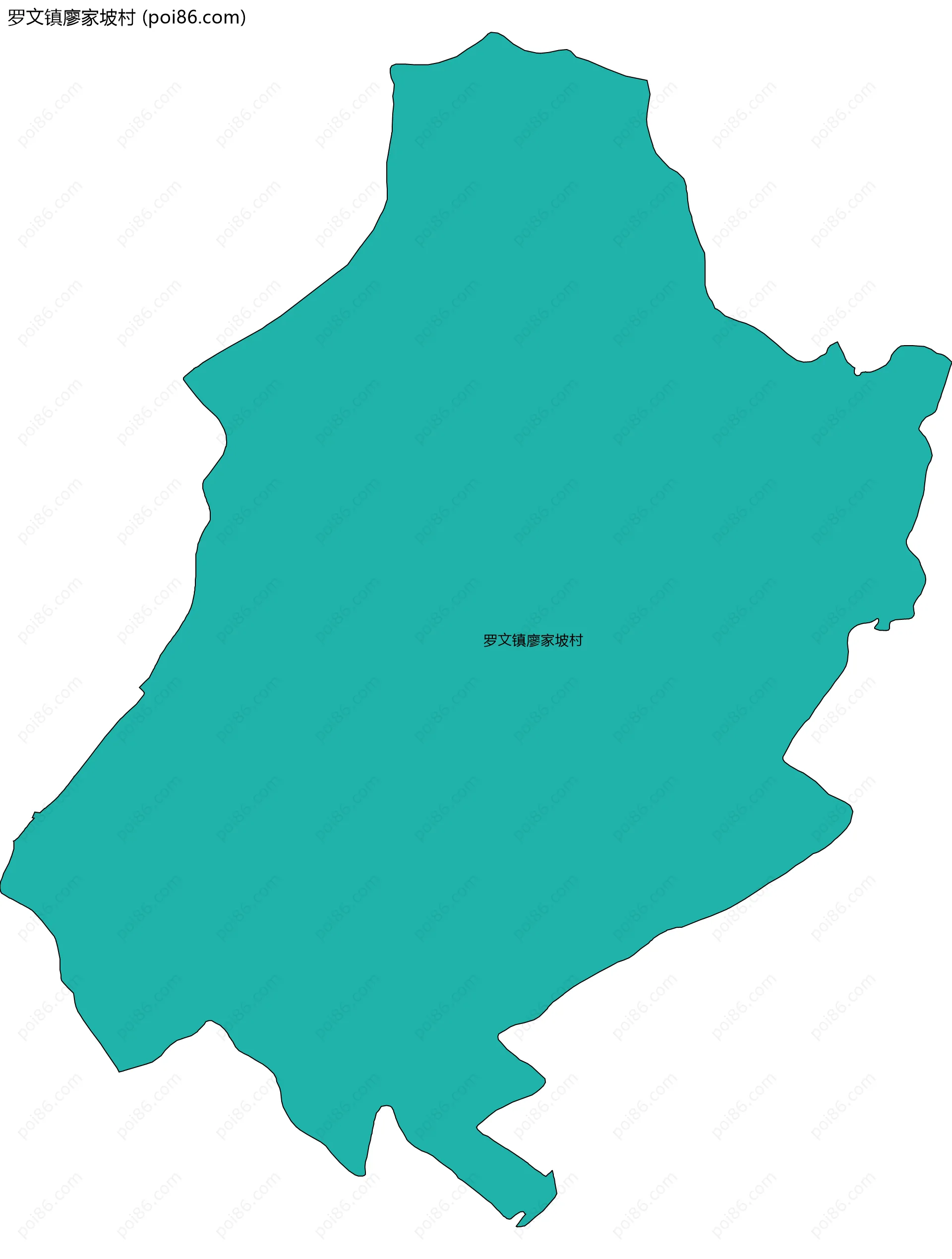 罗文镇廖家坡村边界地图