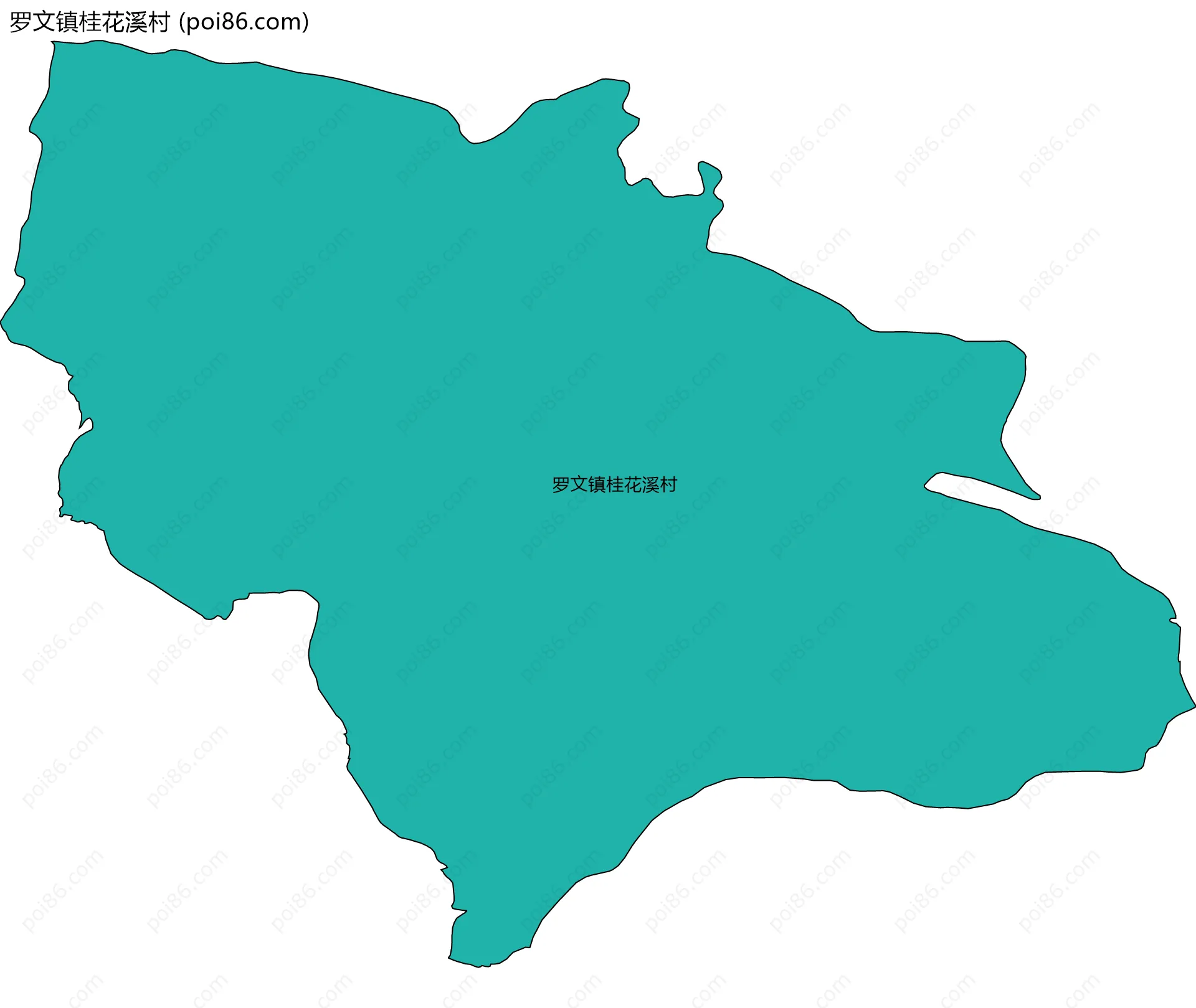 罗文镇桂花溪村边界地图