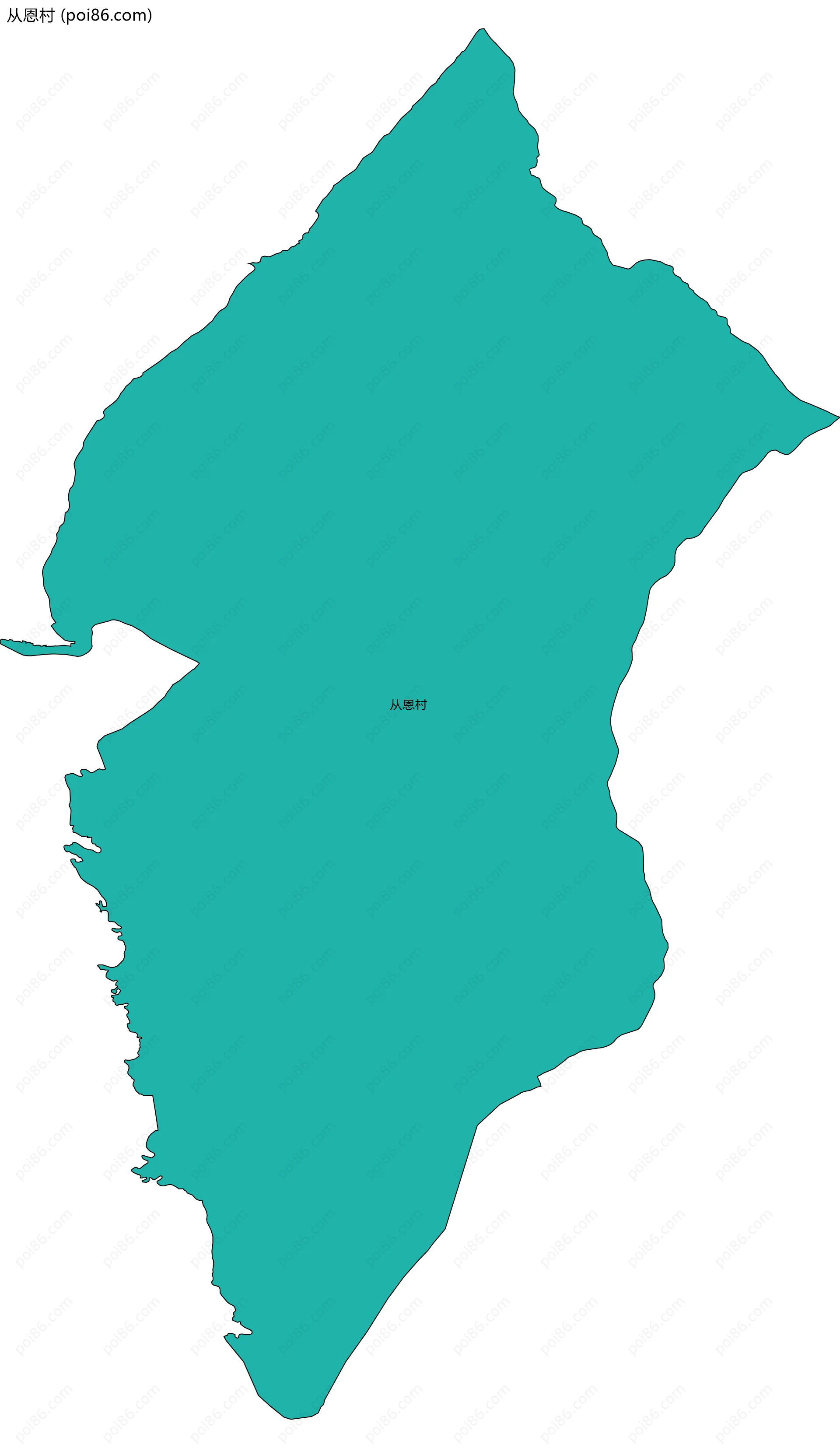 从恩村边界地图
