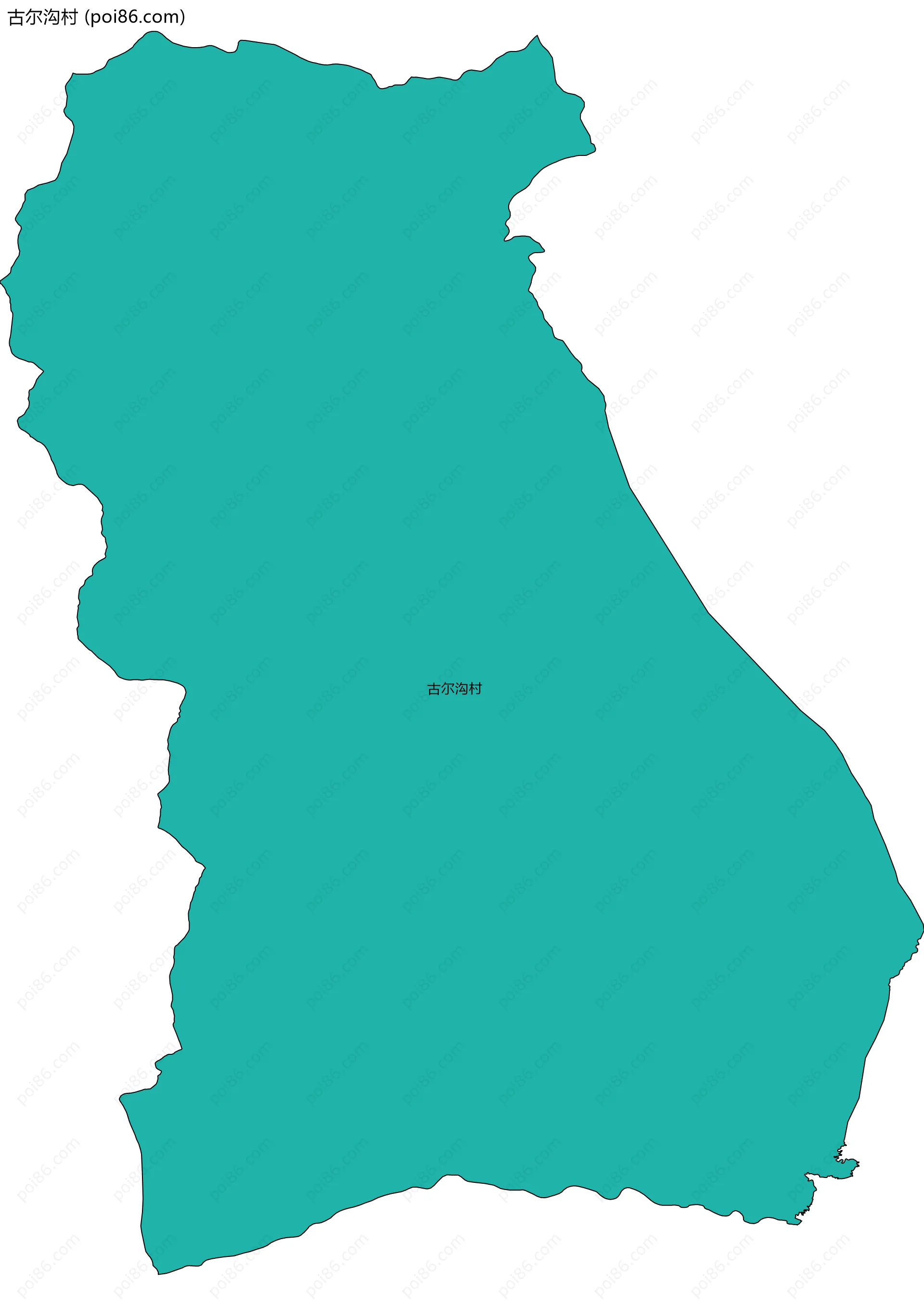 古尔沟村边界地图