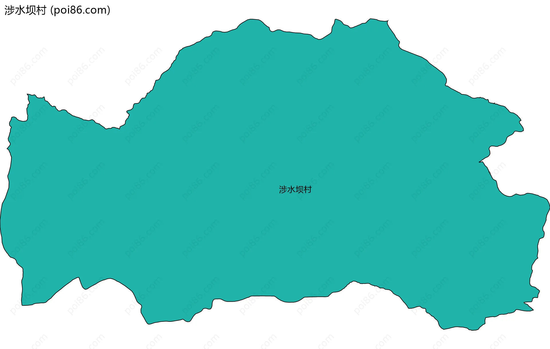 涉水坝村边界地图