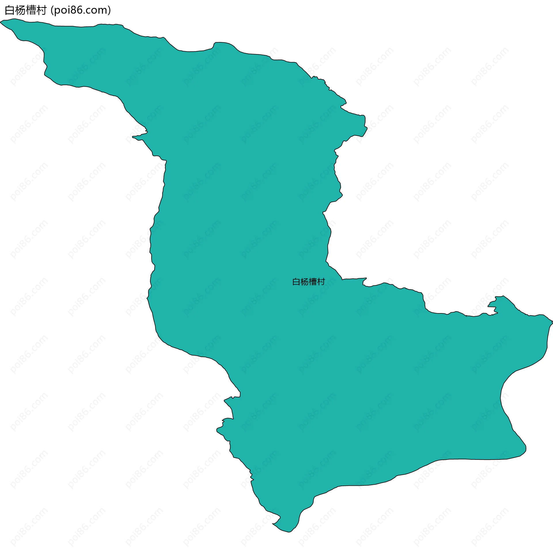 白杨槽村边界地图