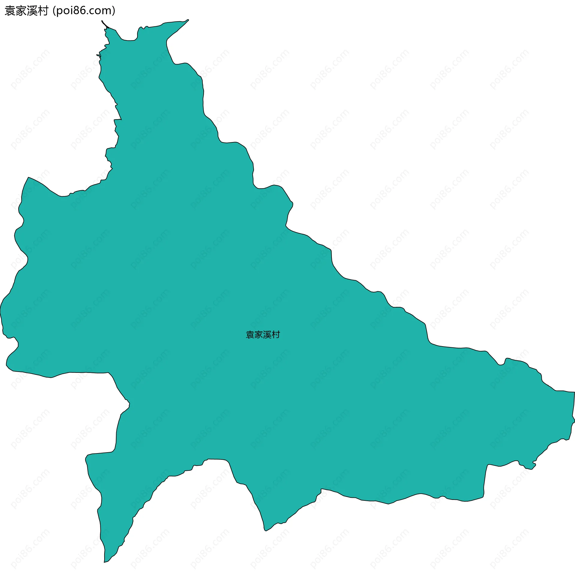 袁家溪村边界地图