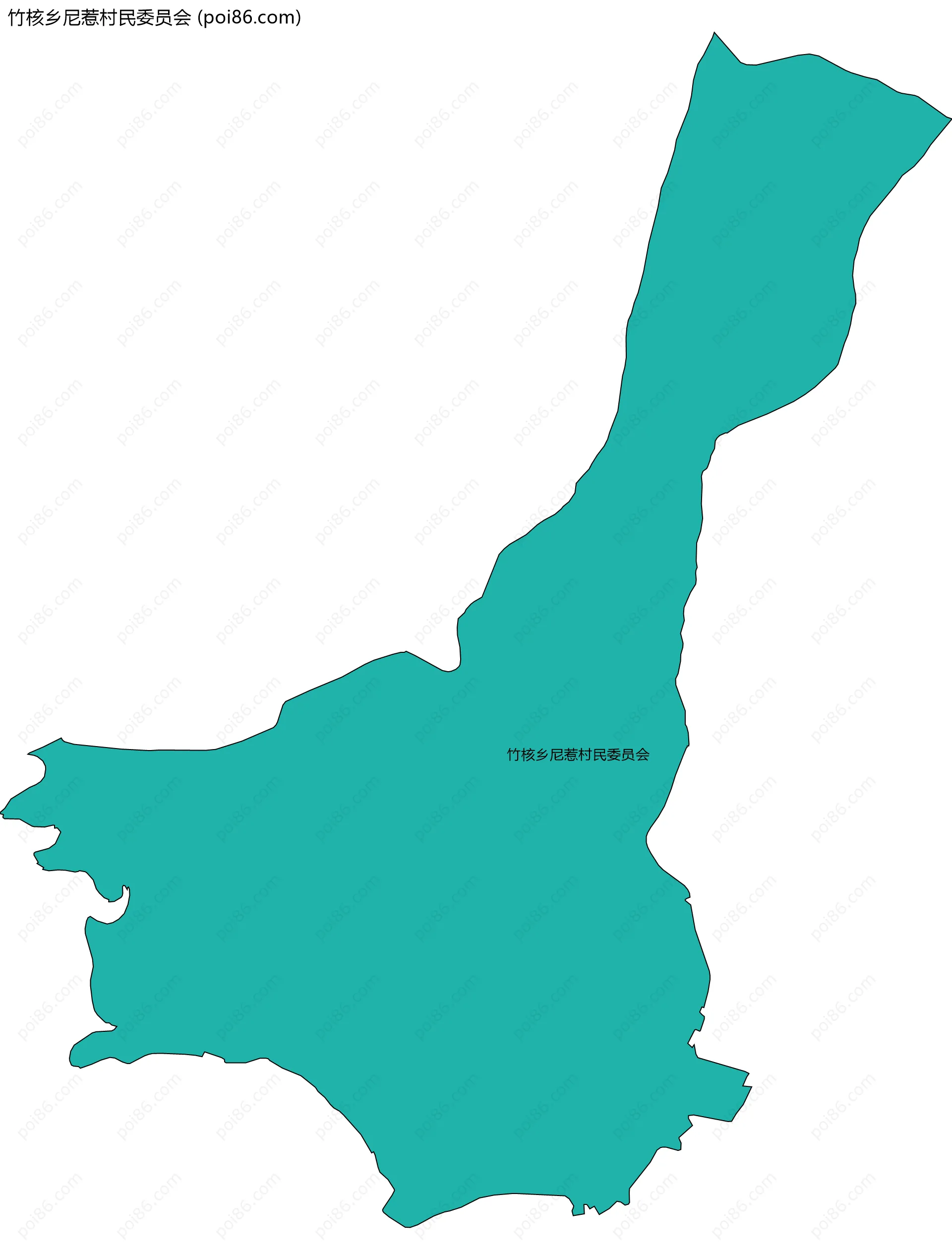 竹核乡尼惹村民委员会边界地图