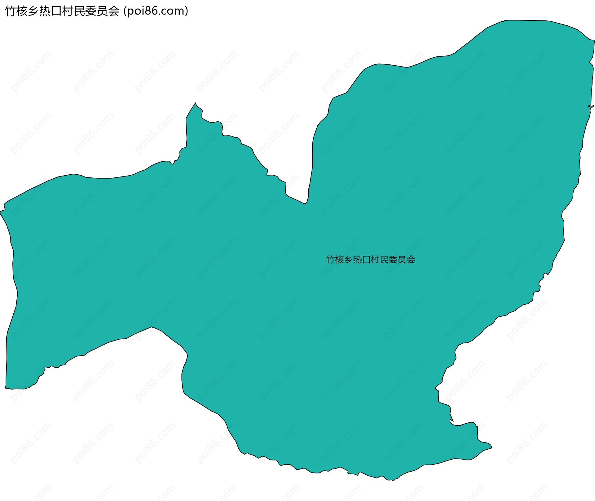 竹核乡热口村民委员会边界地图