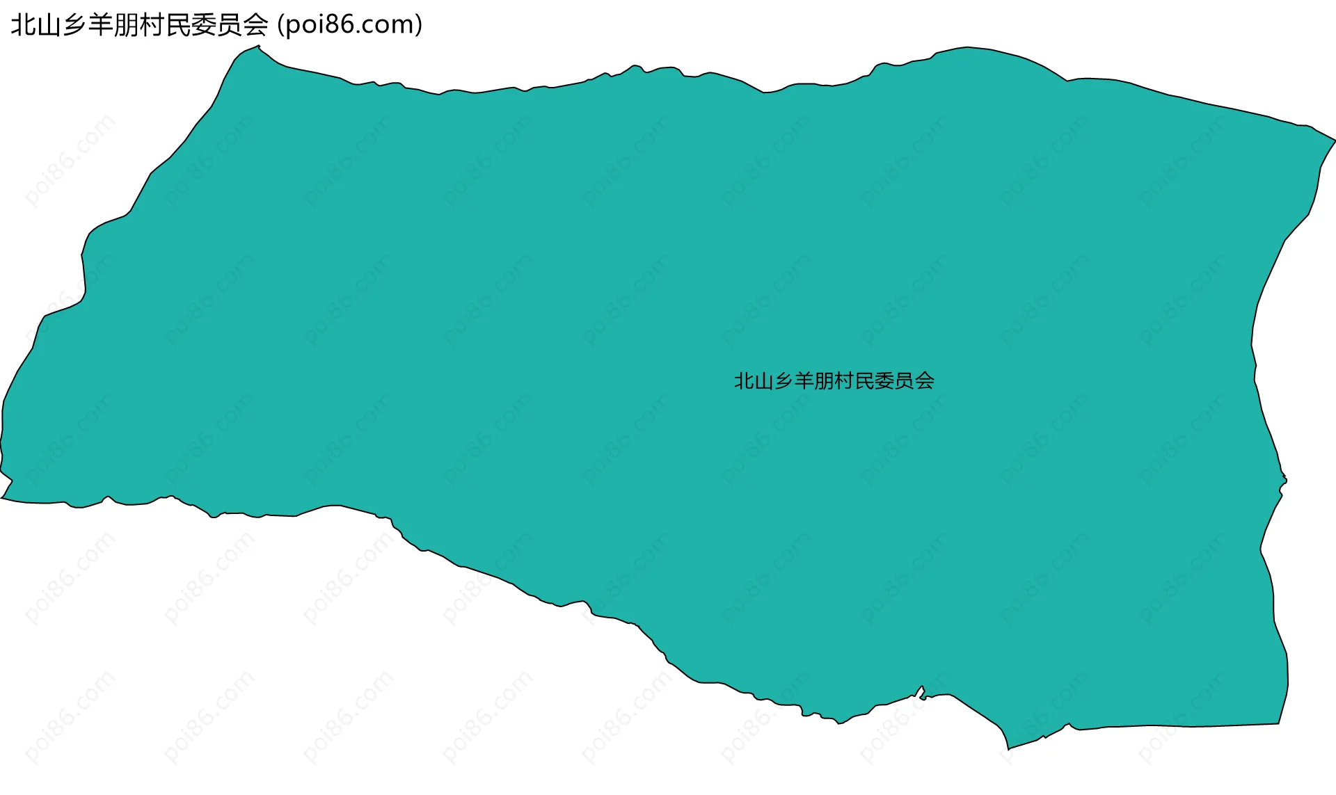 北山乡羊朋村民委员会边界地图
