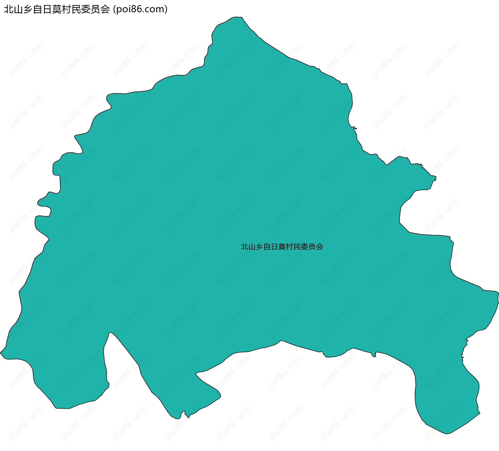 北山乡自日莫村民委员会边界地图
