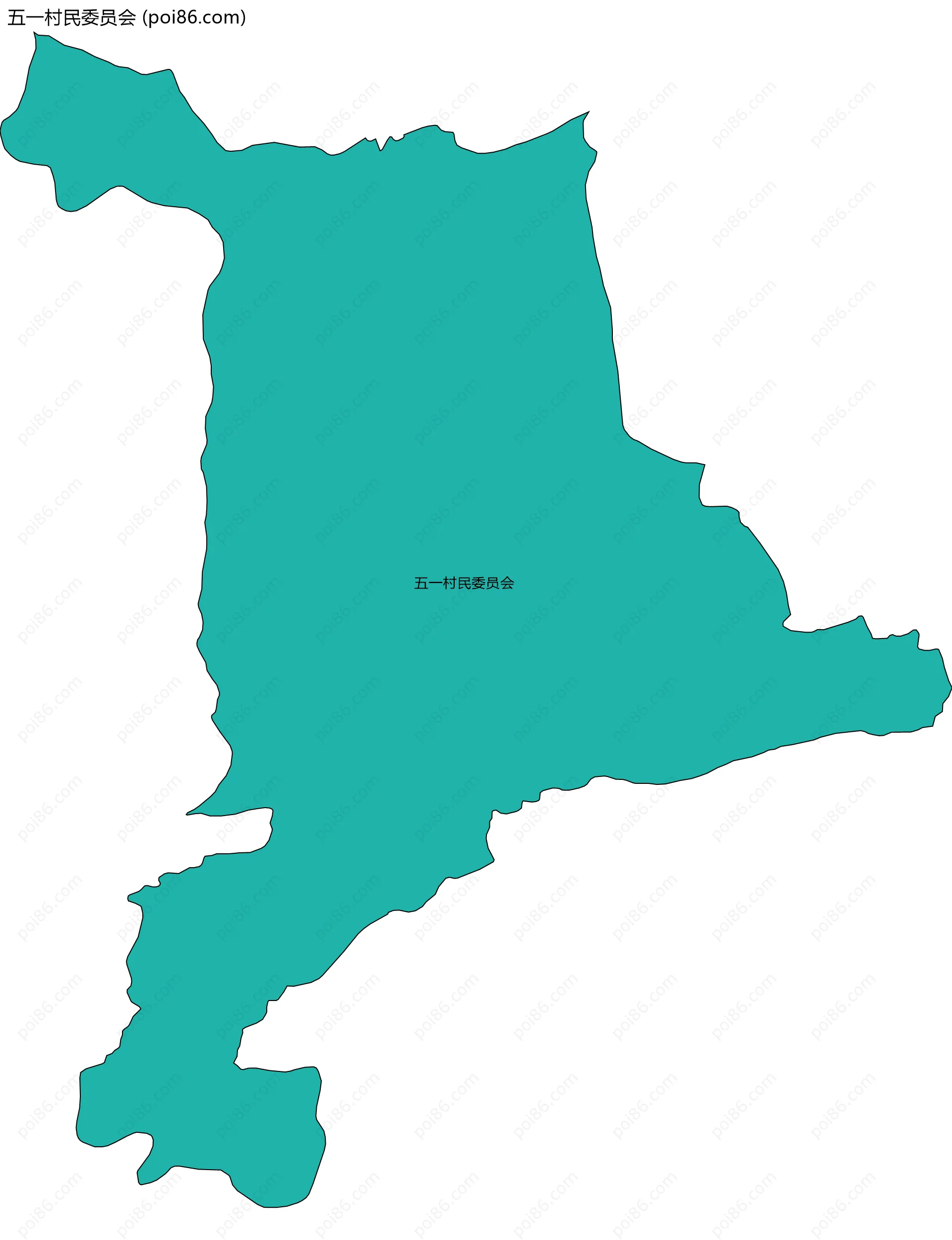 五一村民委员会边界地图