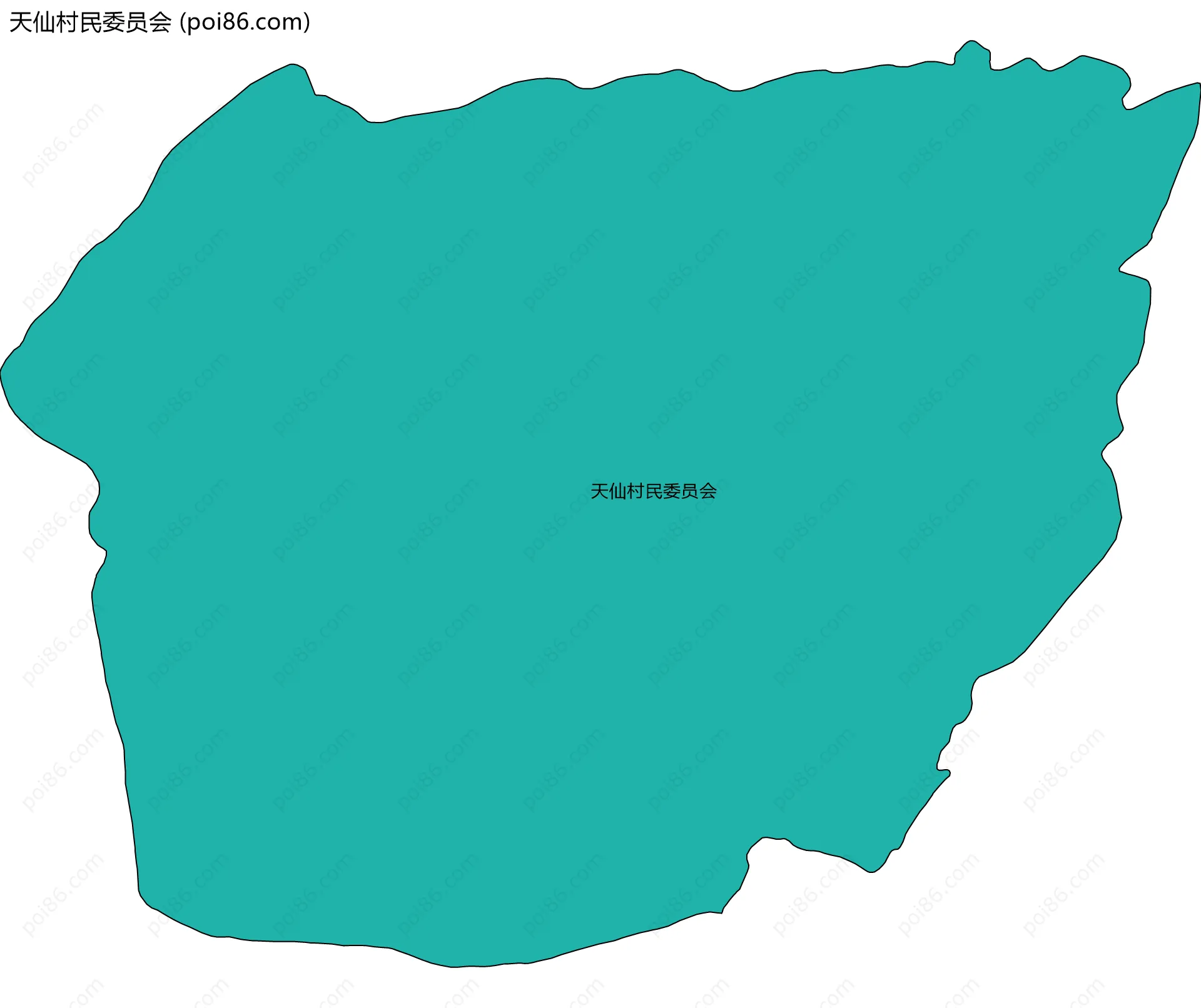 天仙村民委员会边界地图