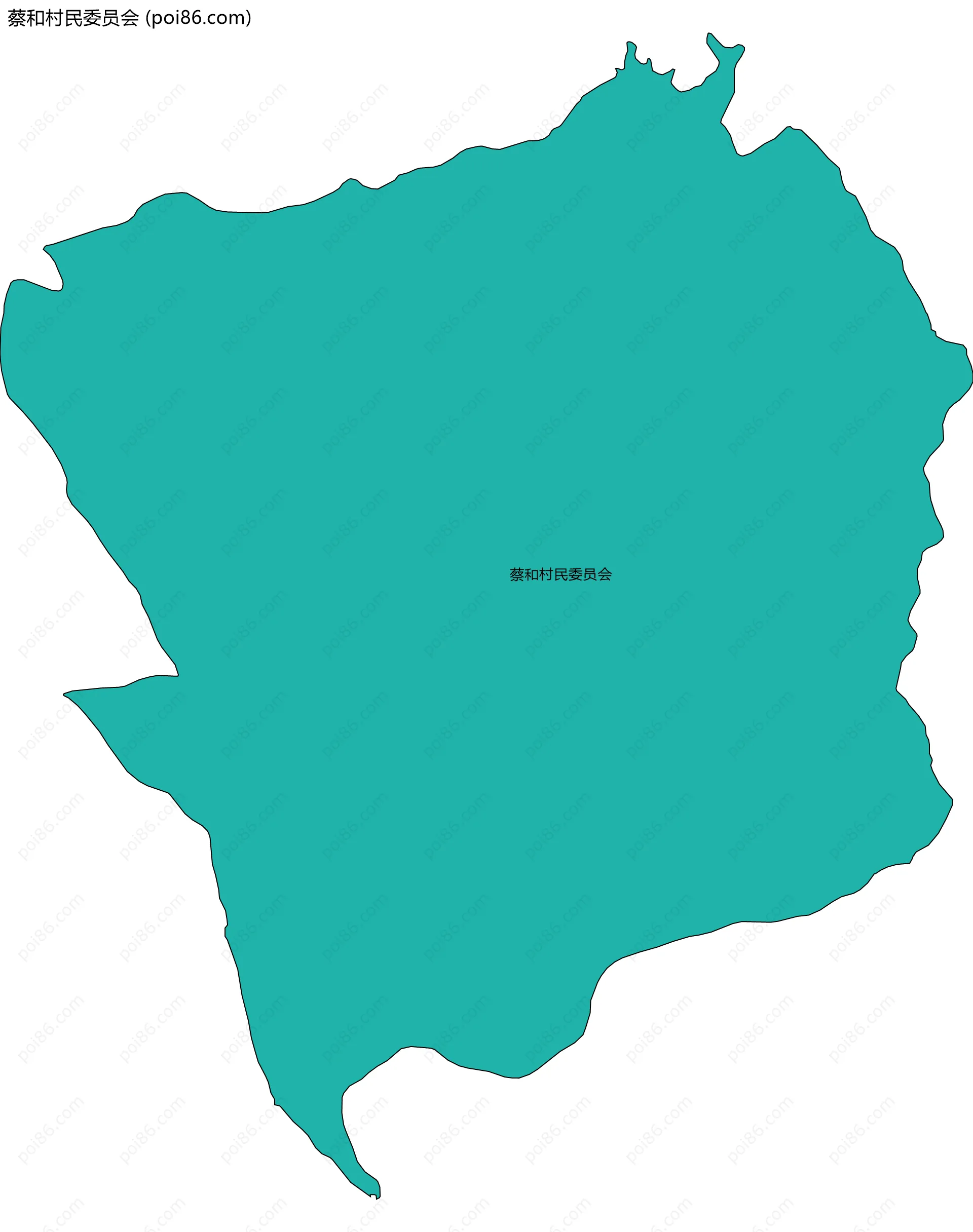 蔡和村民委员会边界地图