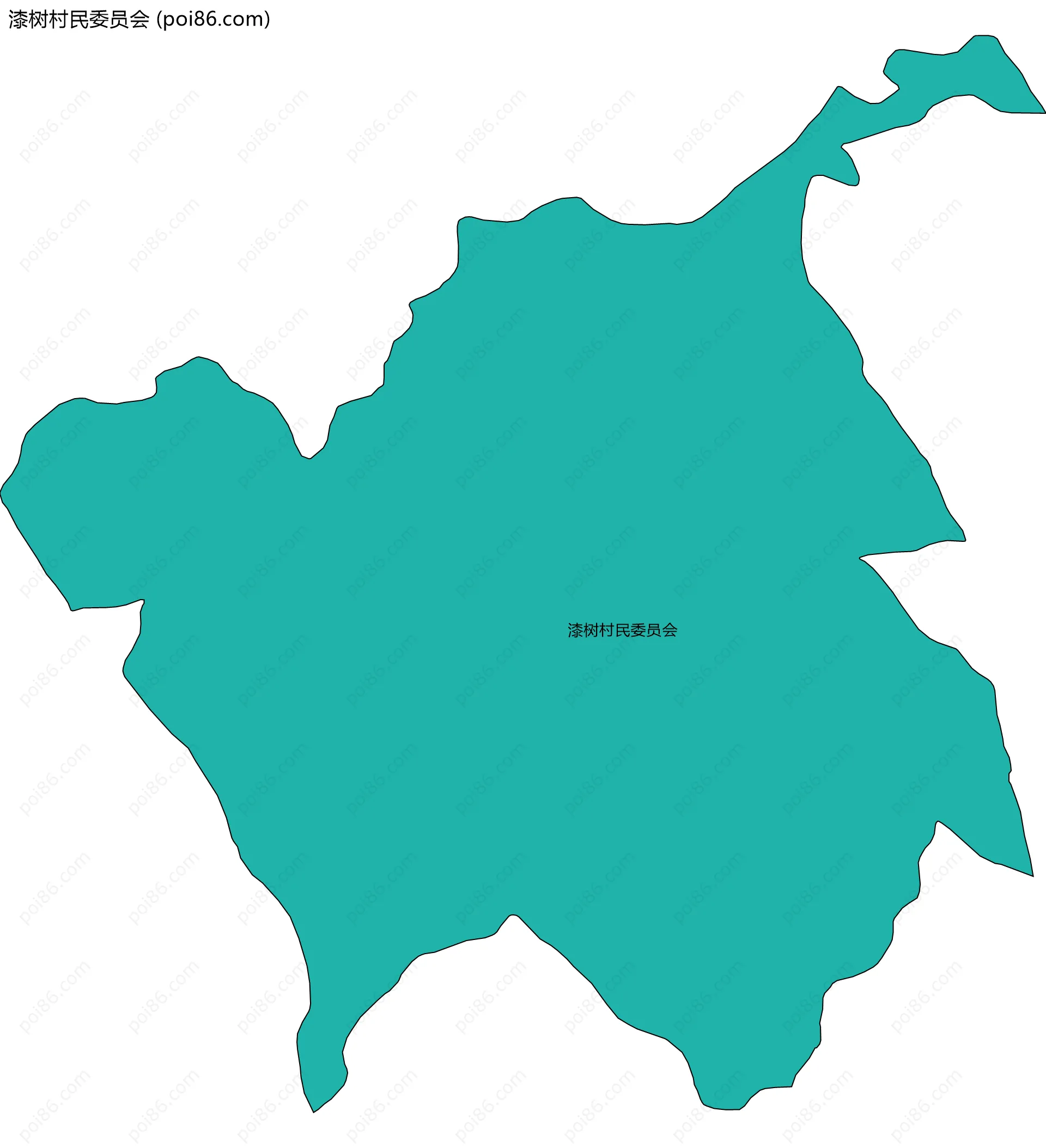 漆树村民委员会边界地图