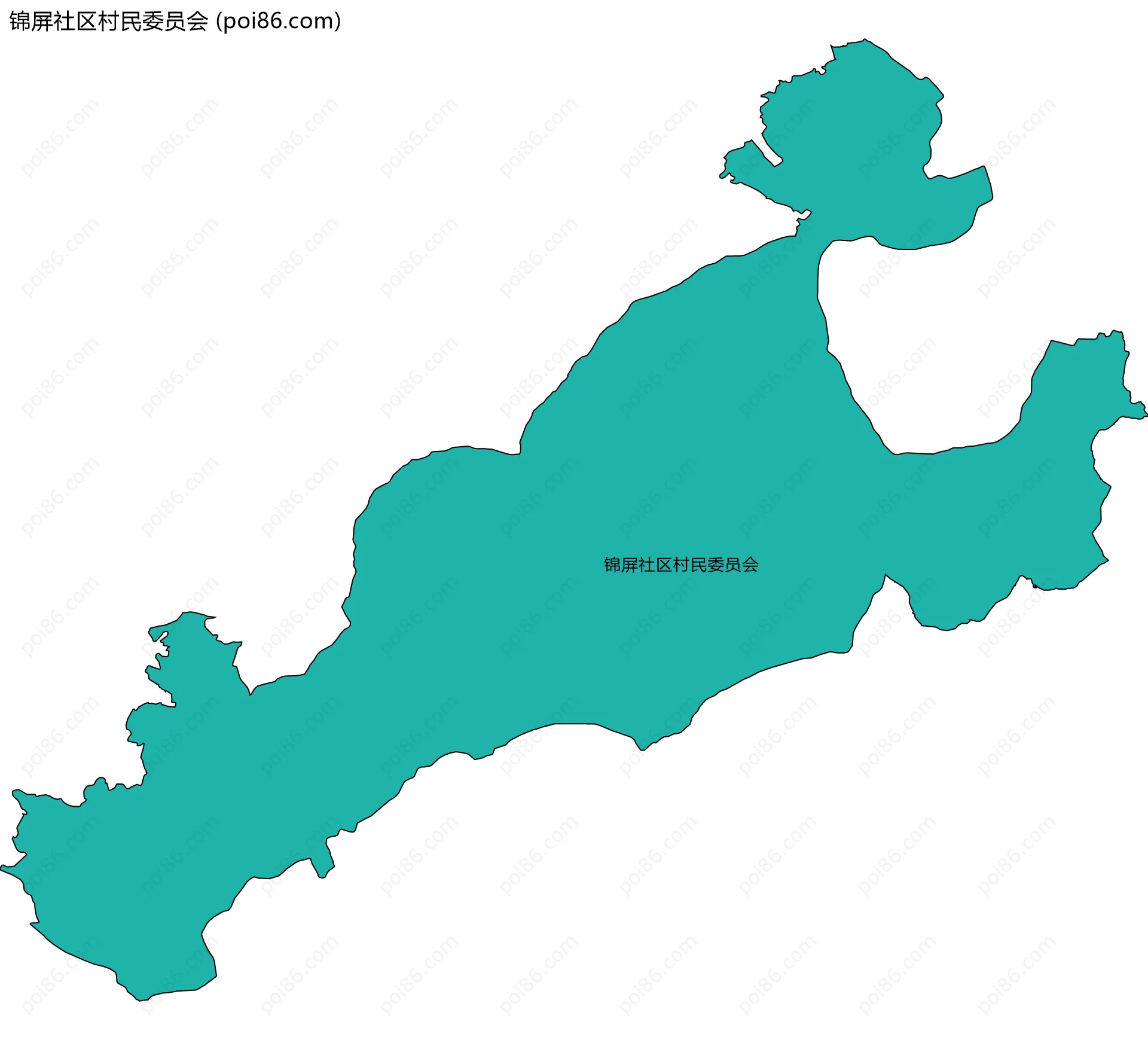 锦屏社区村民委员会边界地图
