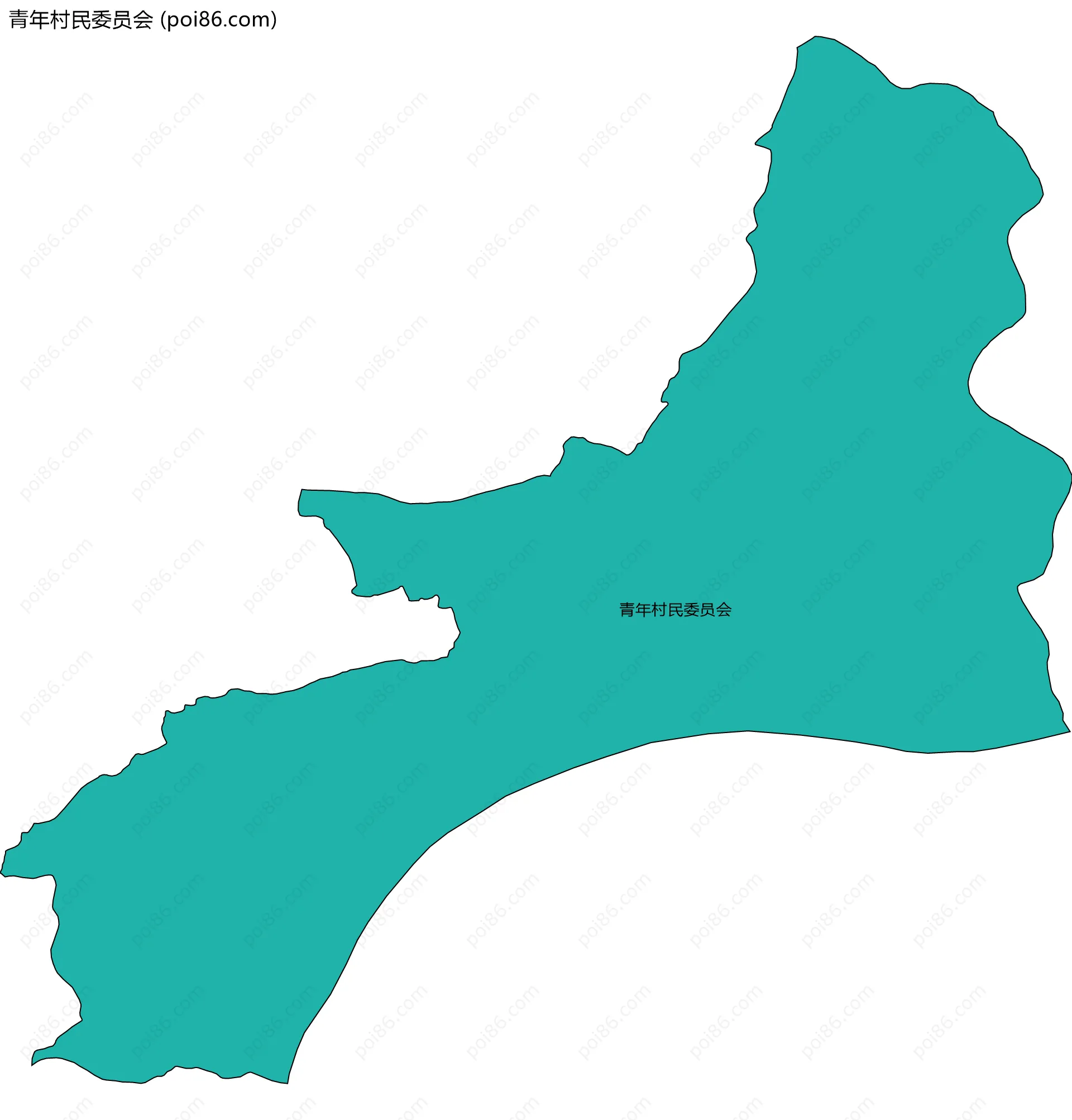 青年村民委员会边界地图