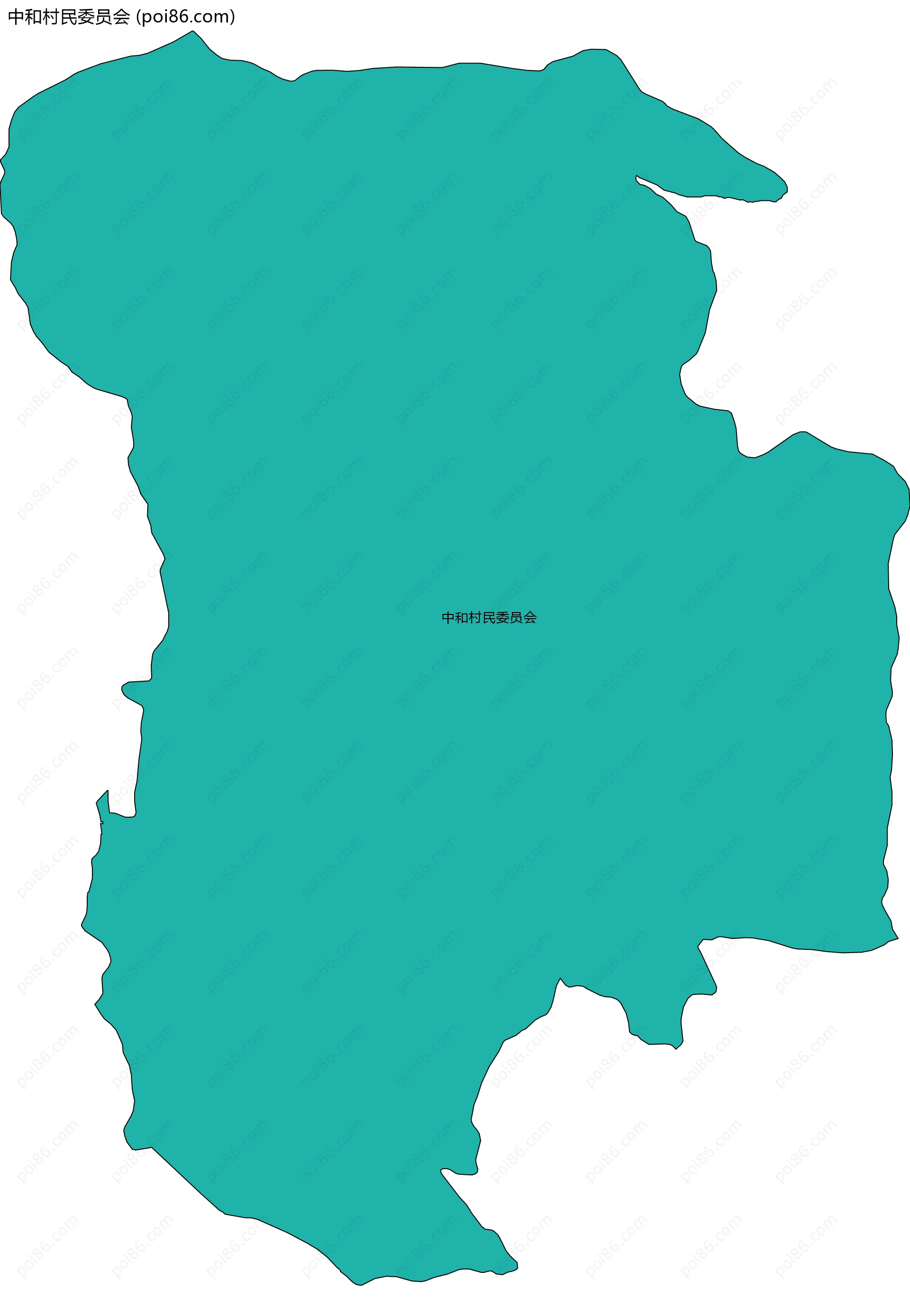 中和村民委员会边界地图