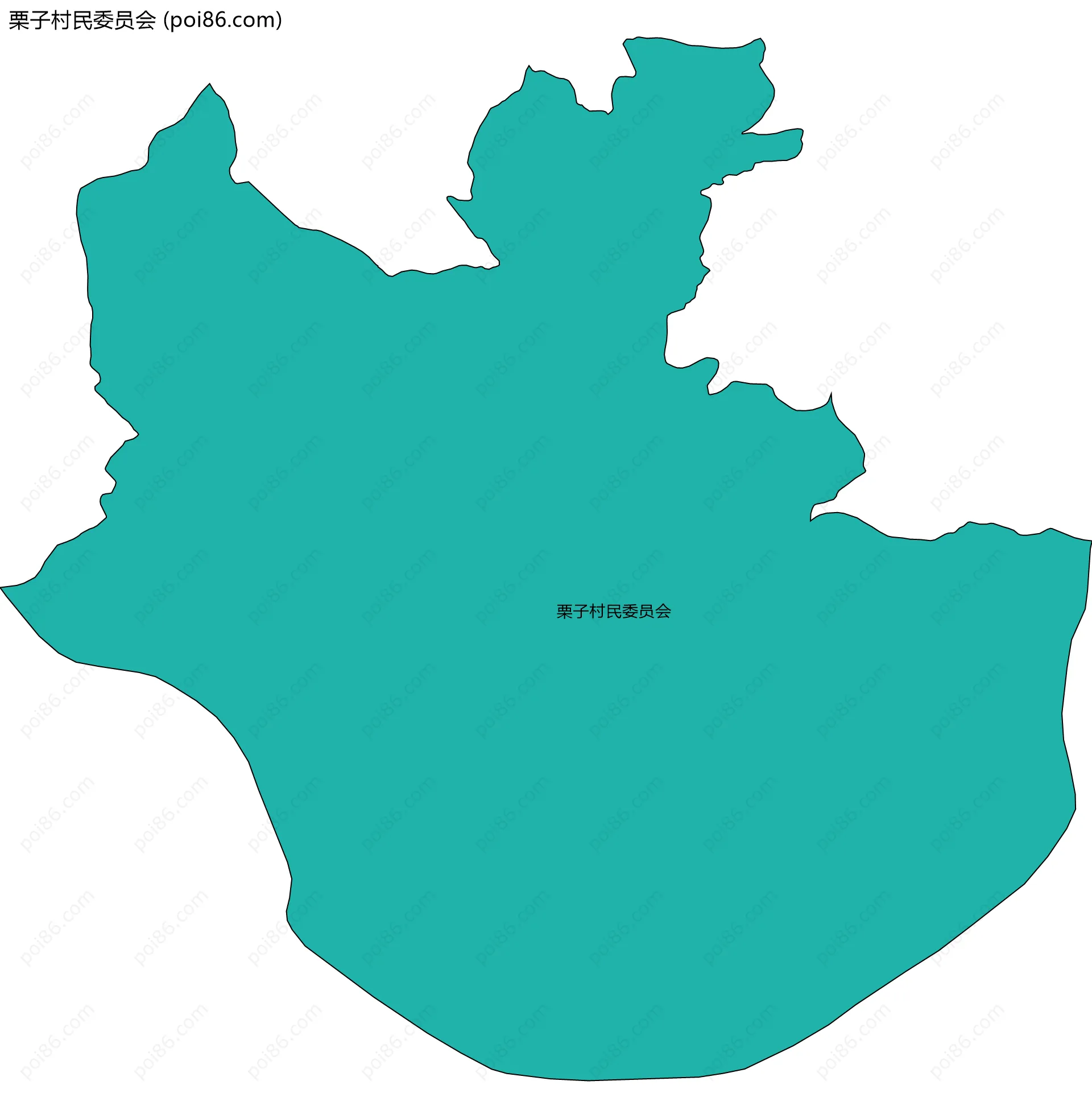 栗子村民委员会边界地图