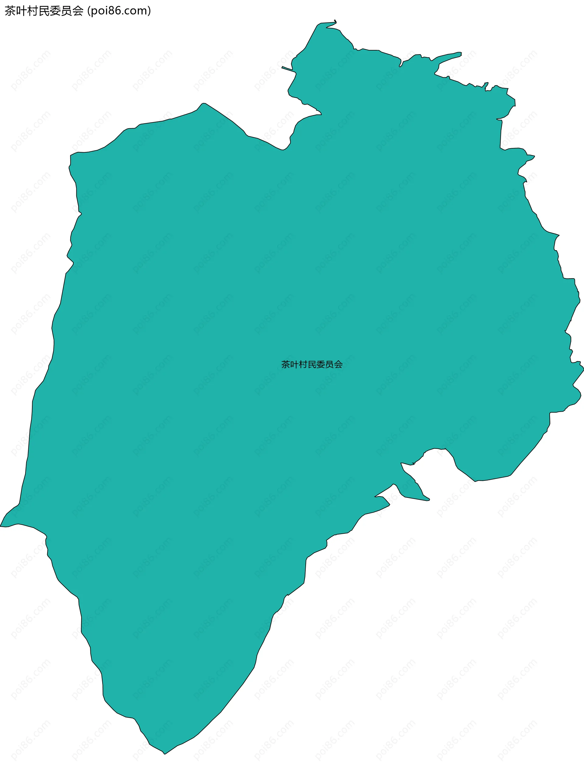 茶叶村民委员会边界地图