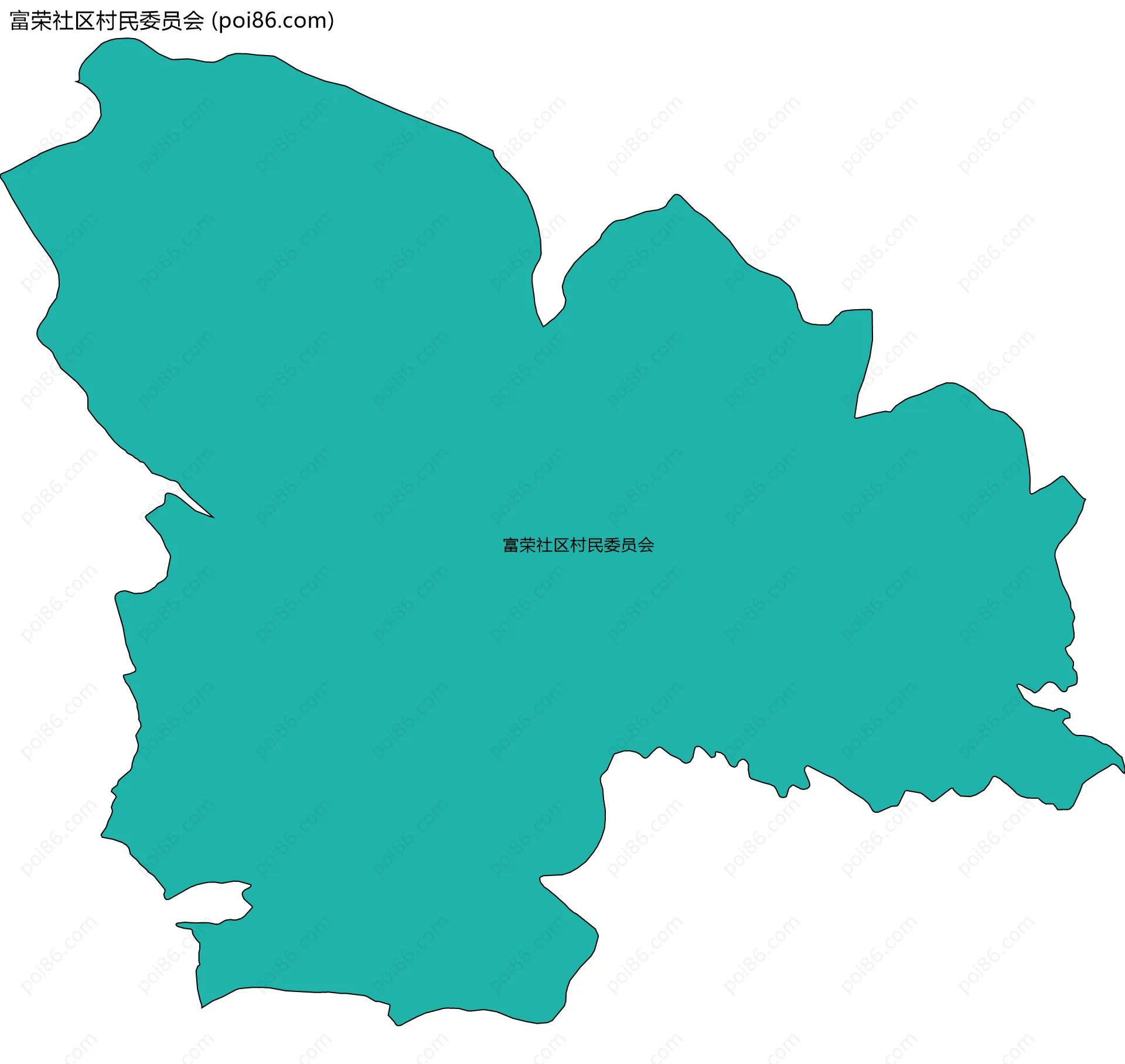 富荣社区村民委员会边界地图