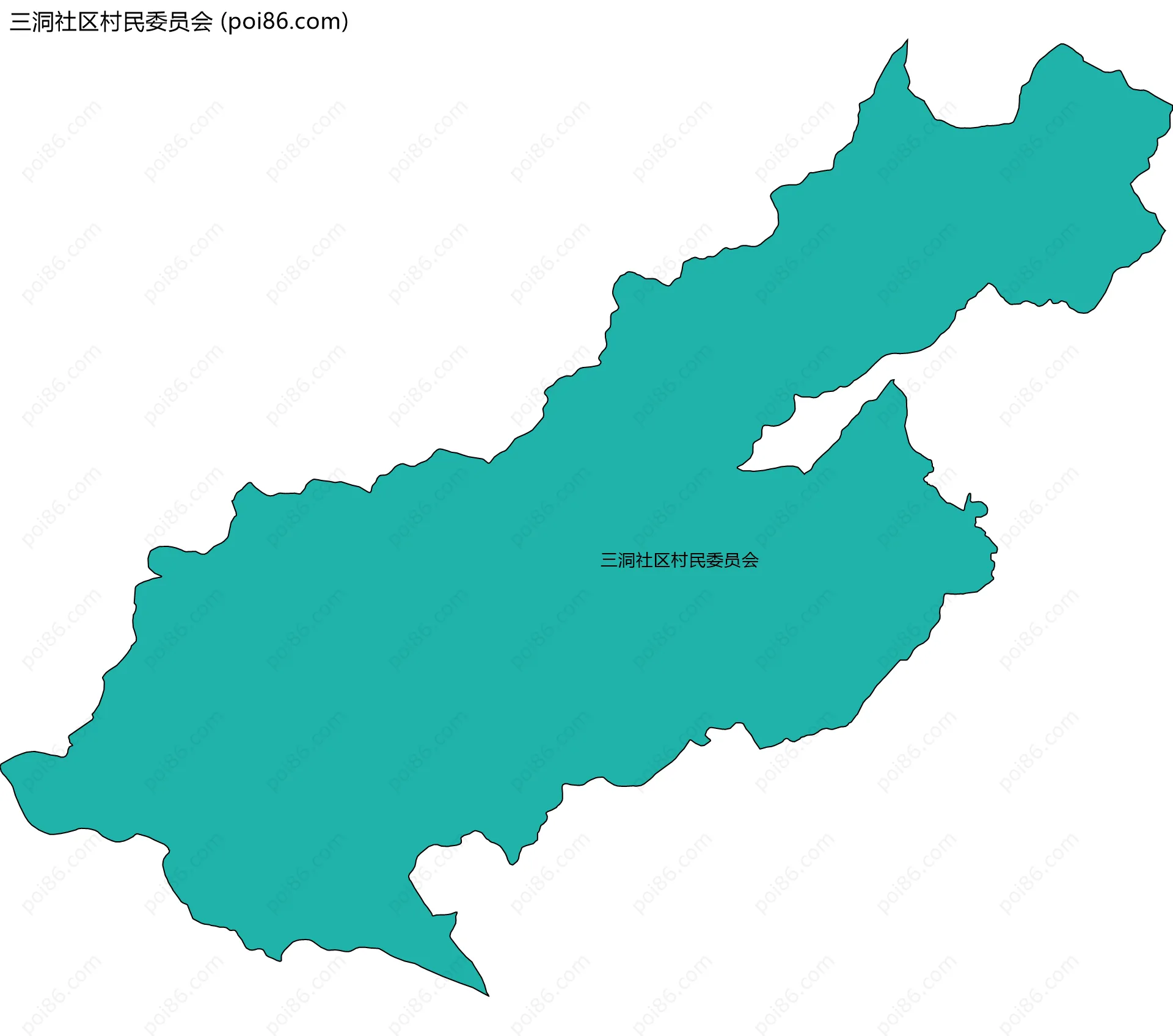 三洞社区村民委员会边界地图