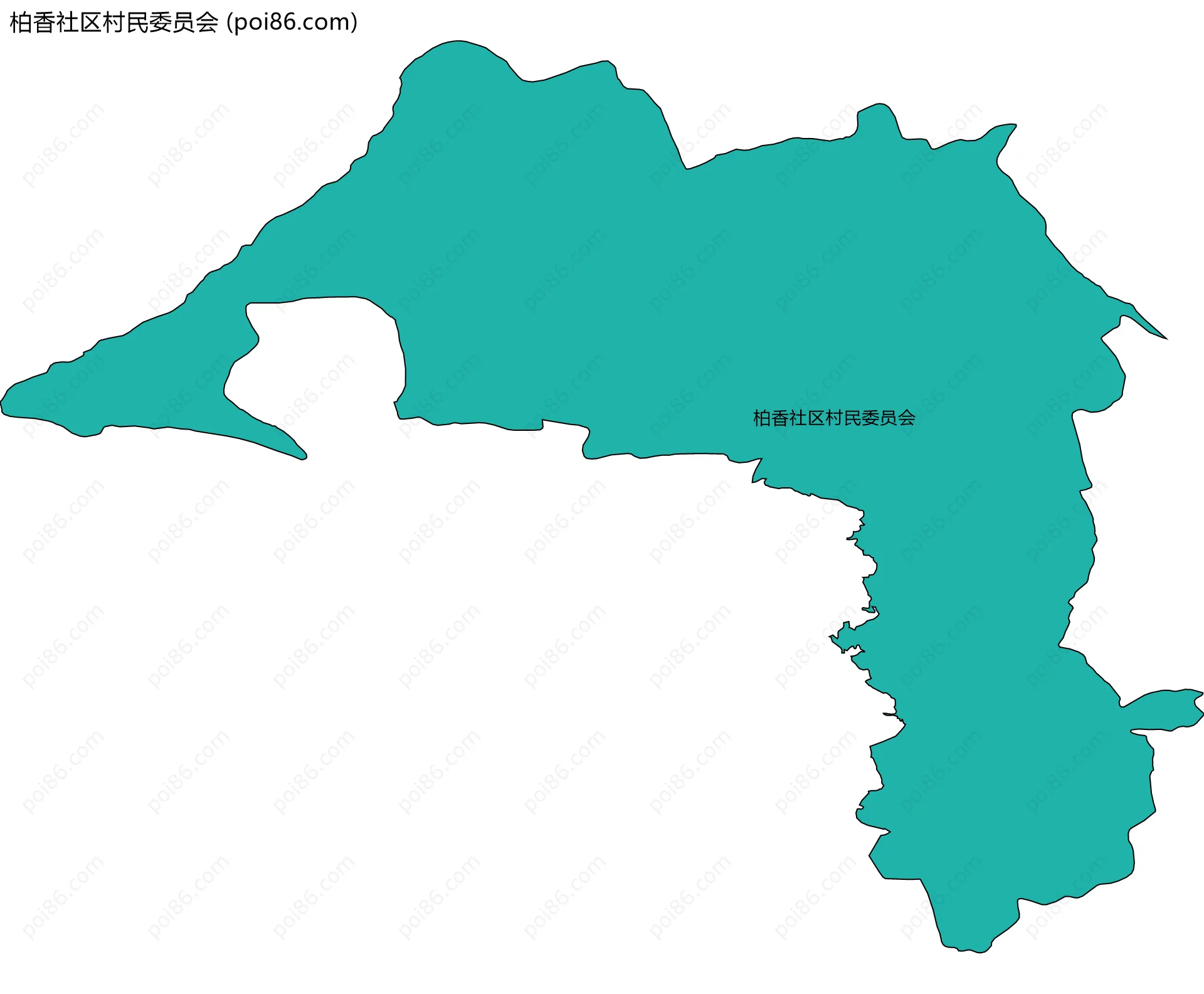 柏香社区村民委员会边界地图