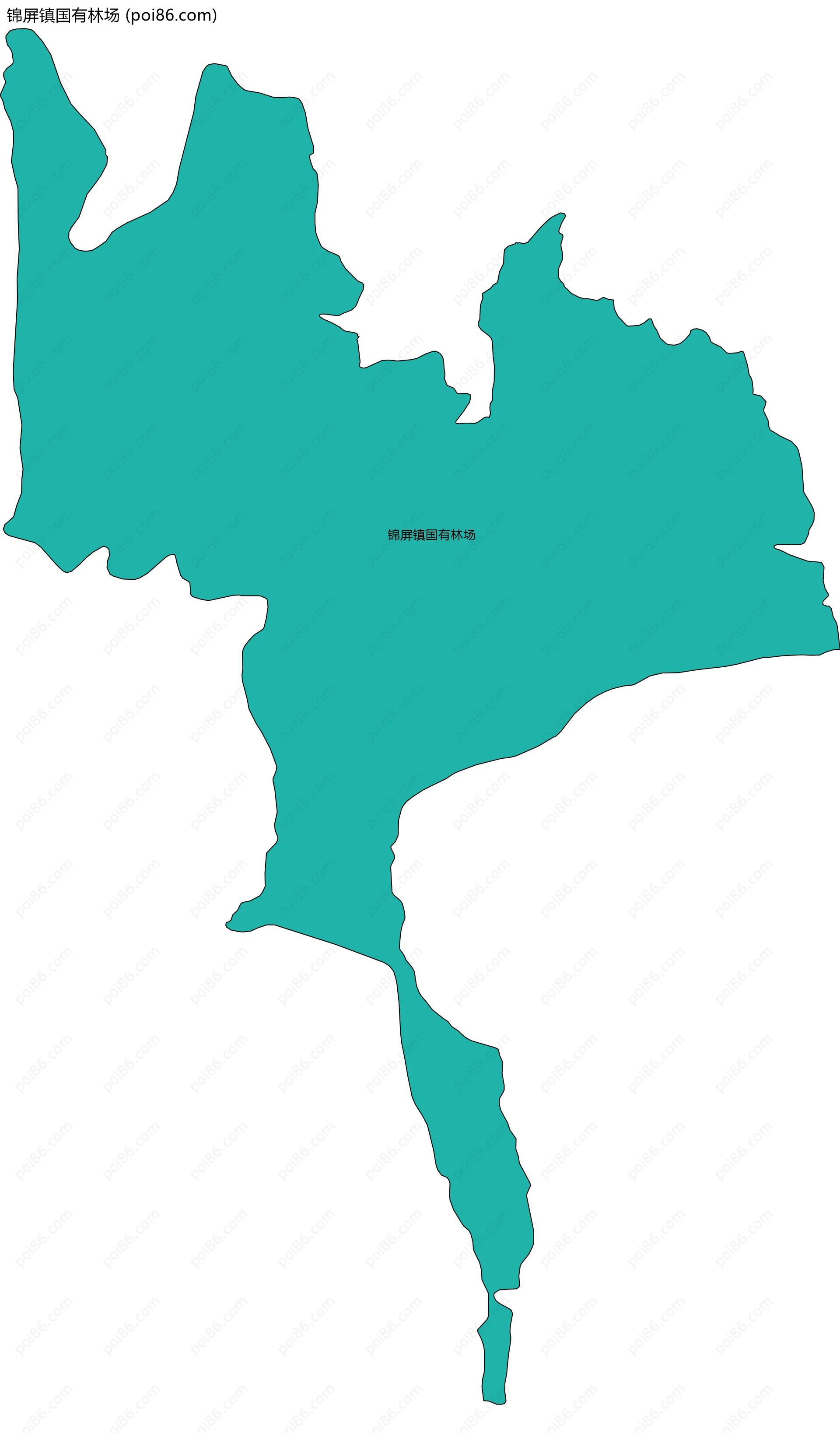 锦屏镇国有林场边界地图