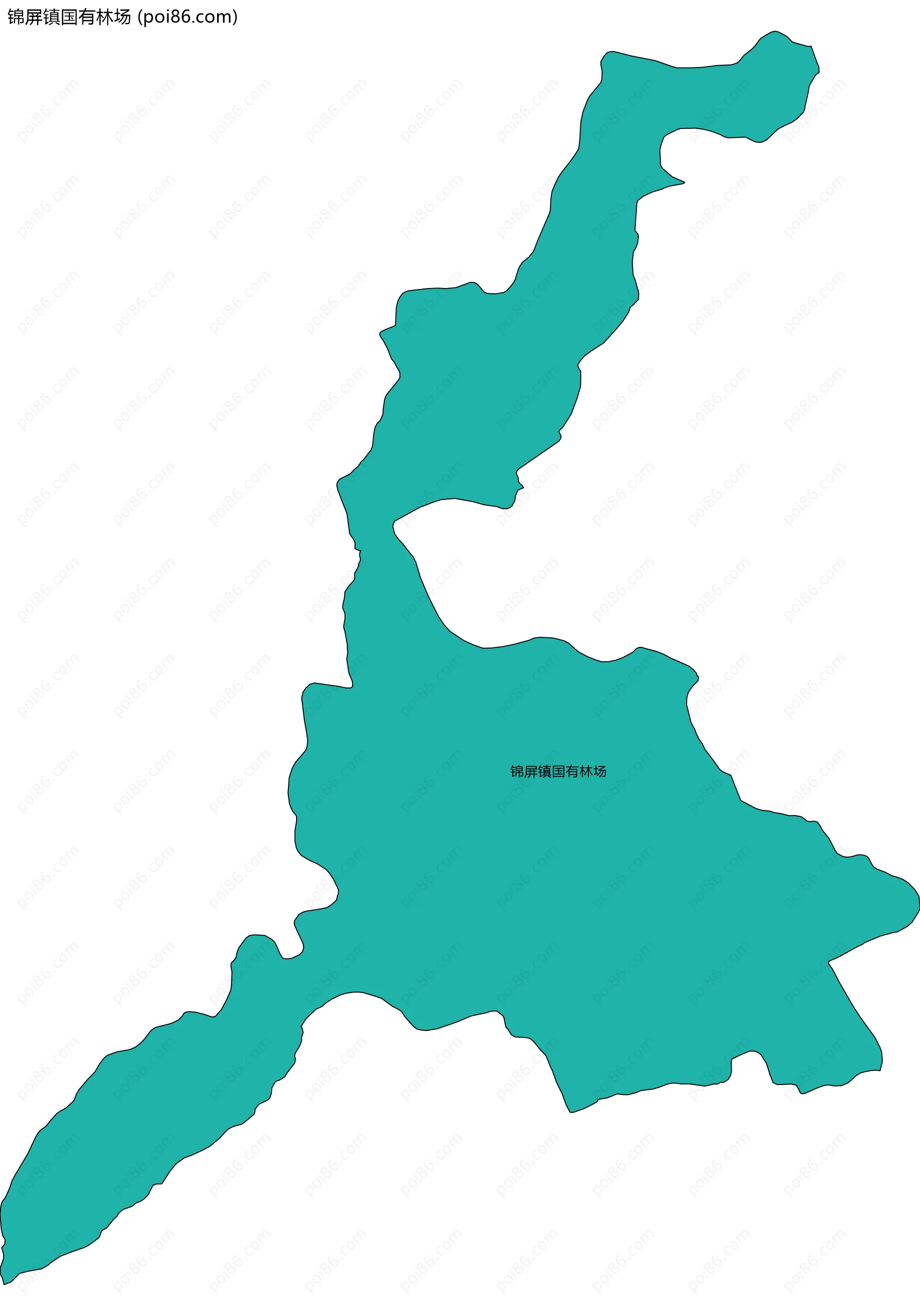 锦屏镇国有林场边界地图