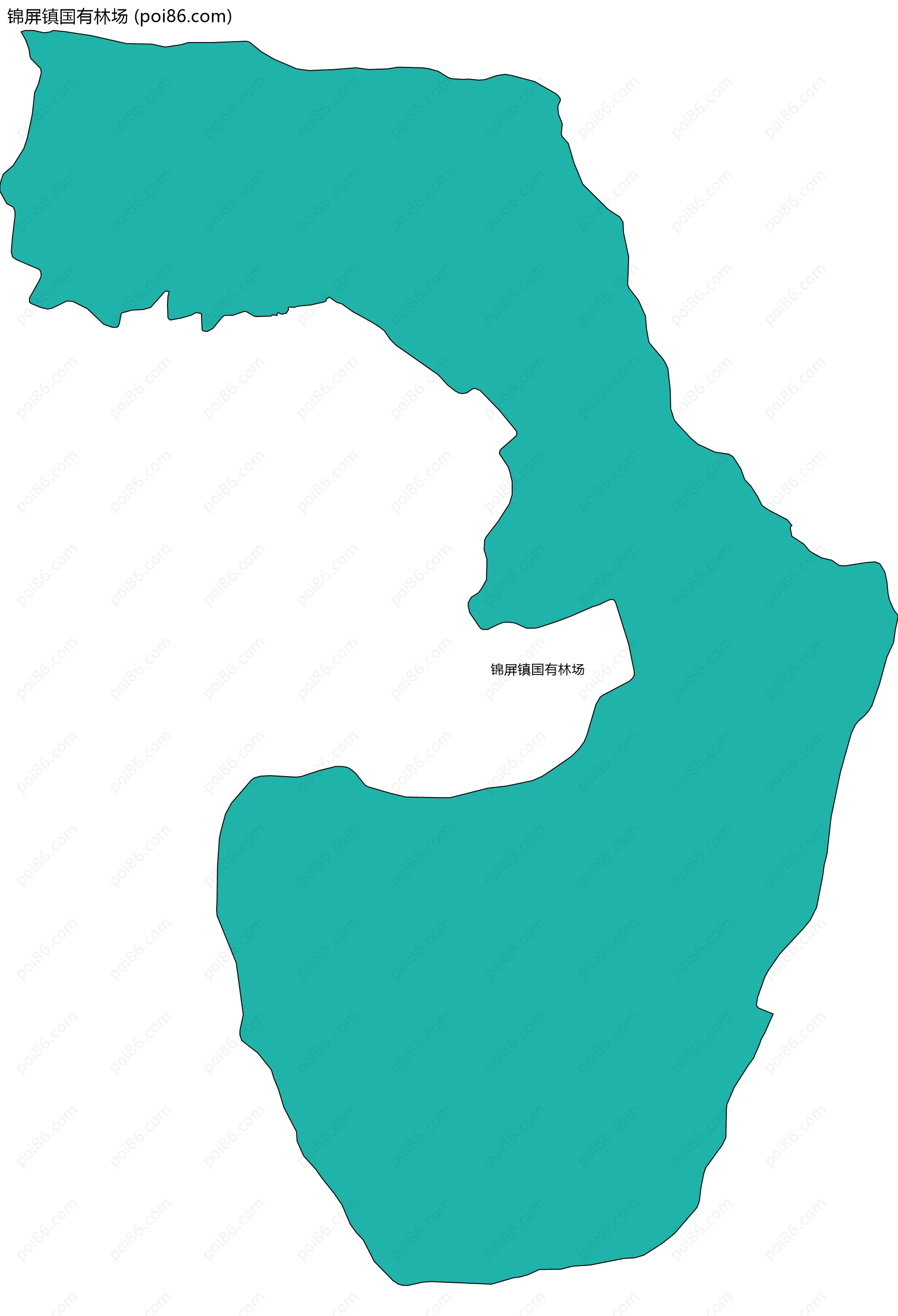 锦屏镇国有林场边界地图