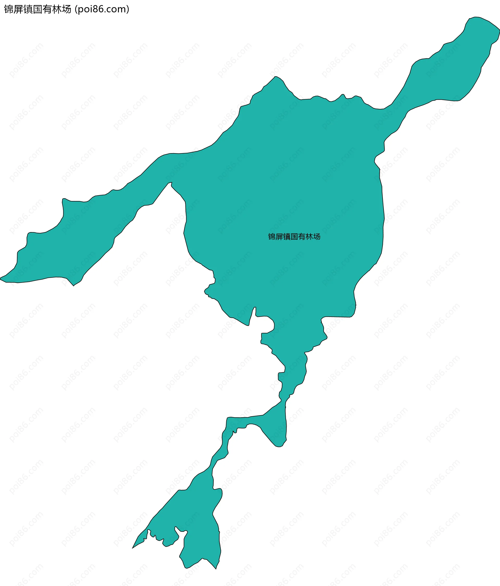 锦屏镇国有林场边界地图