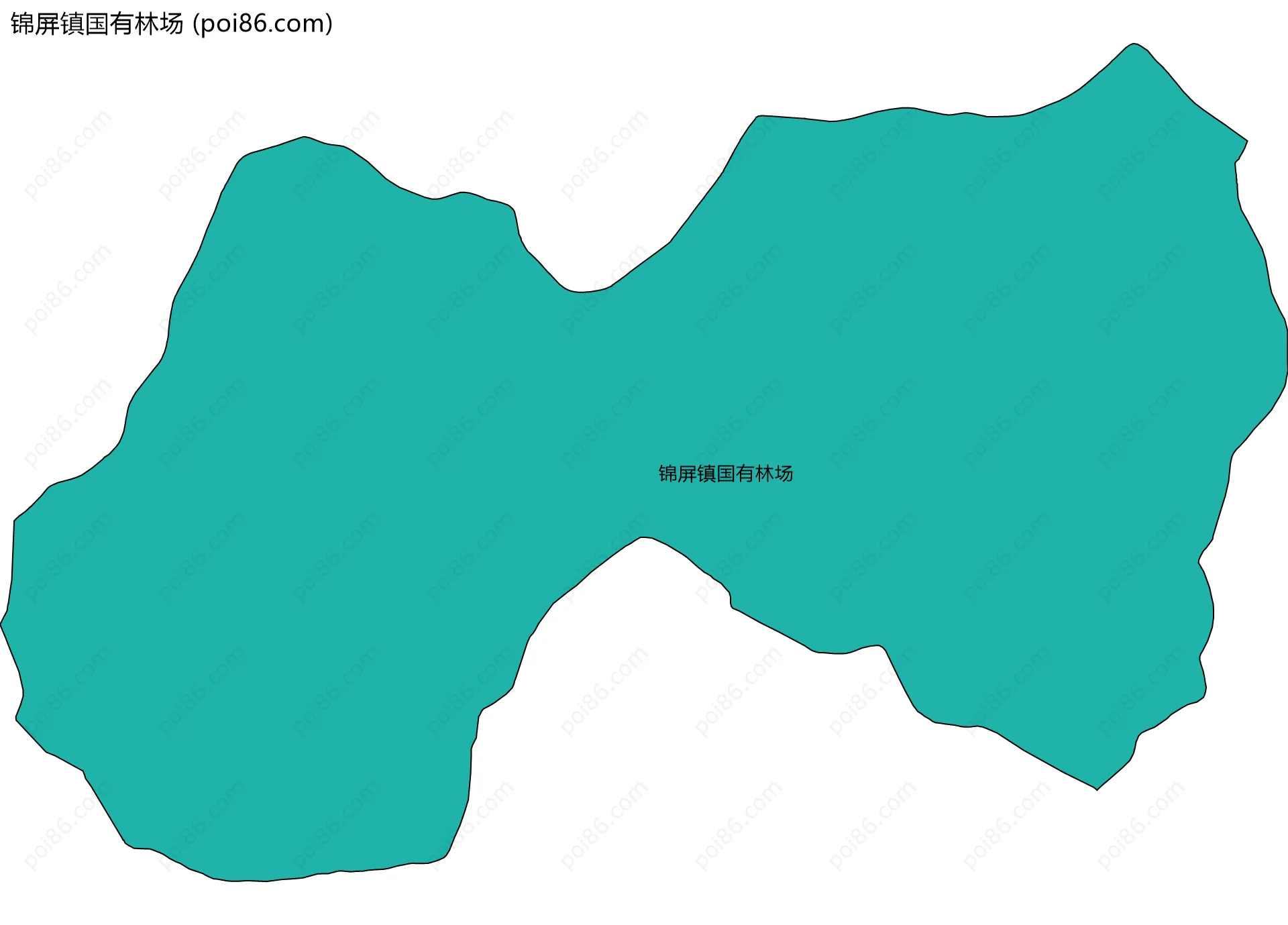 锦屏镇国有林场边界地图