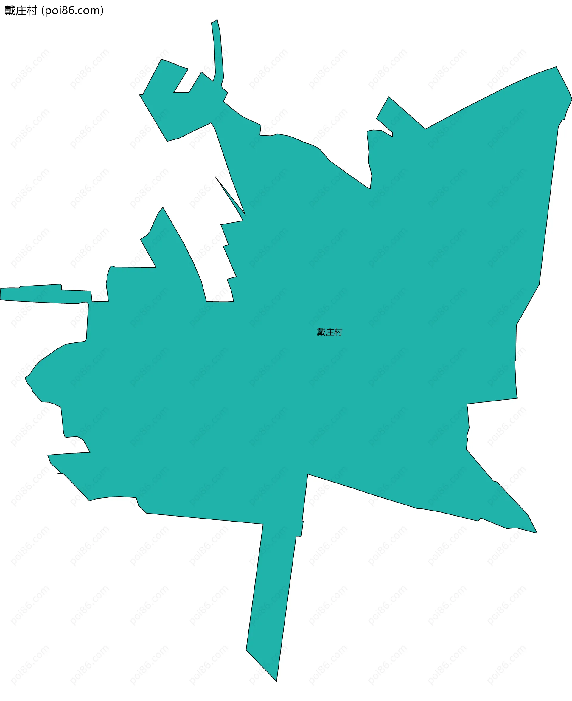 戴庄村边界地图