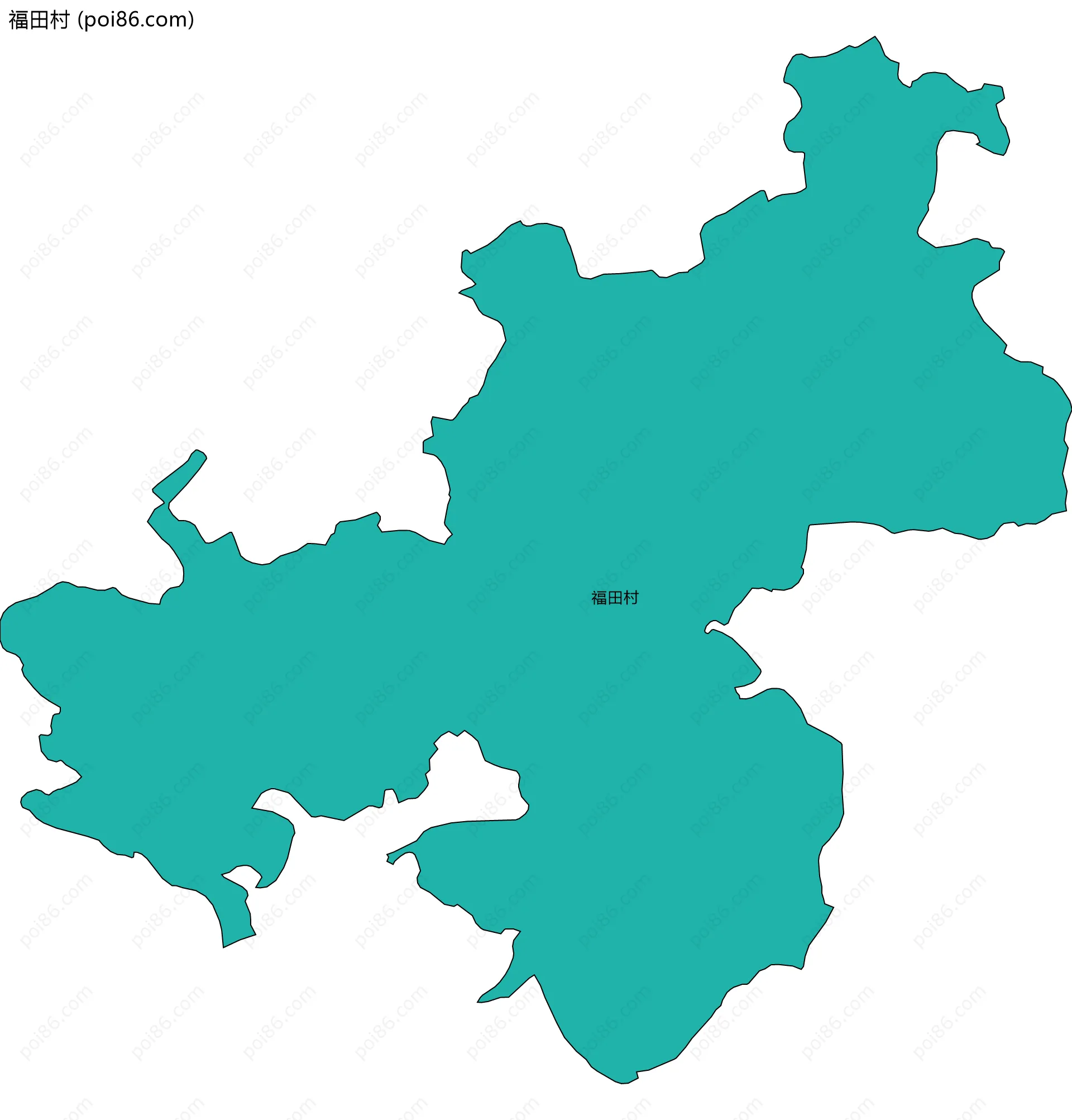 福田村边界地图
