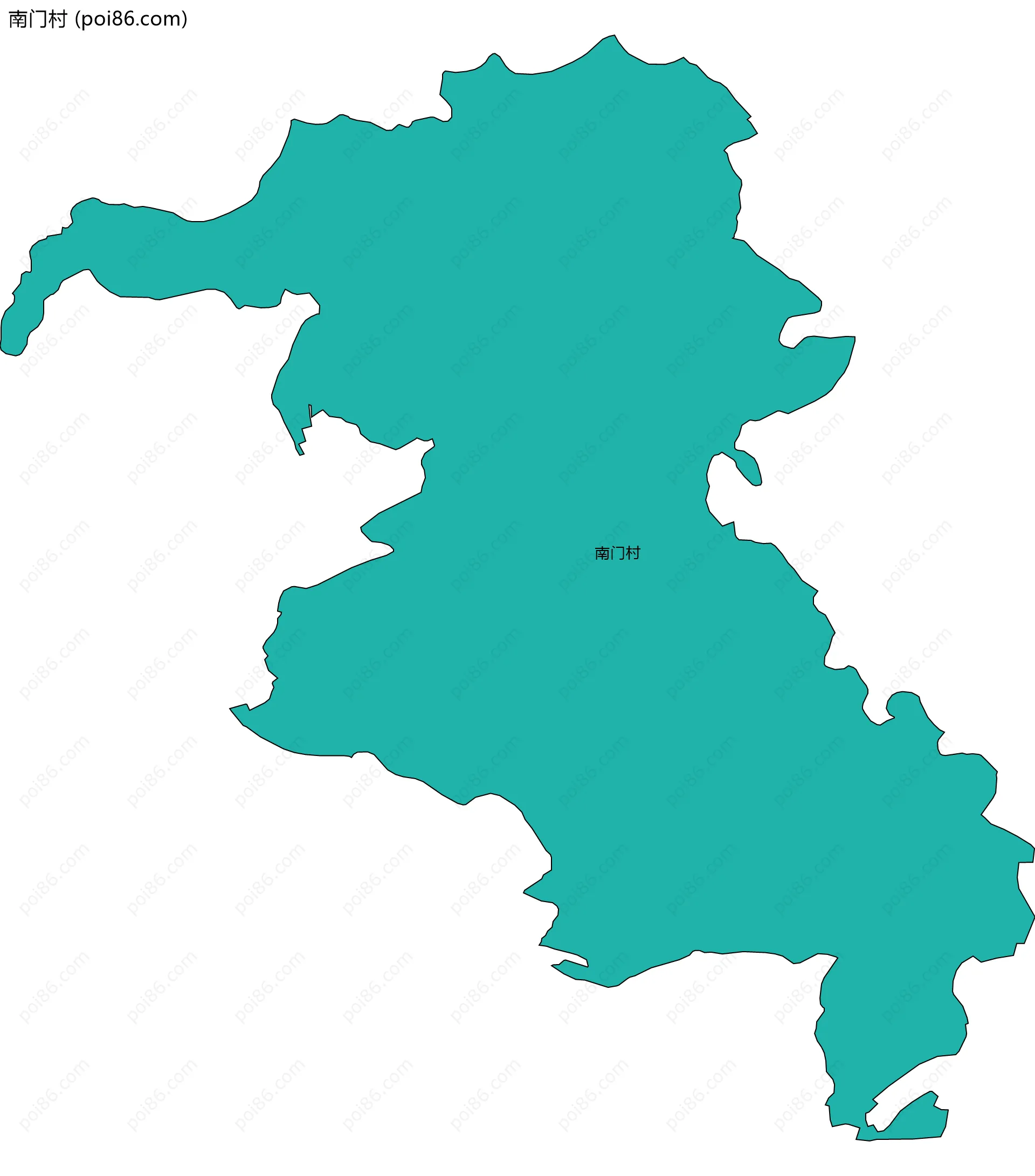 南门村边界地图