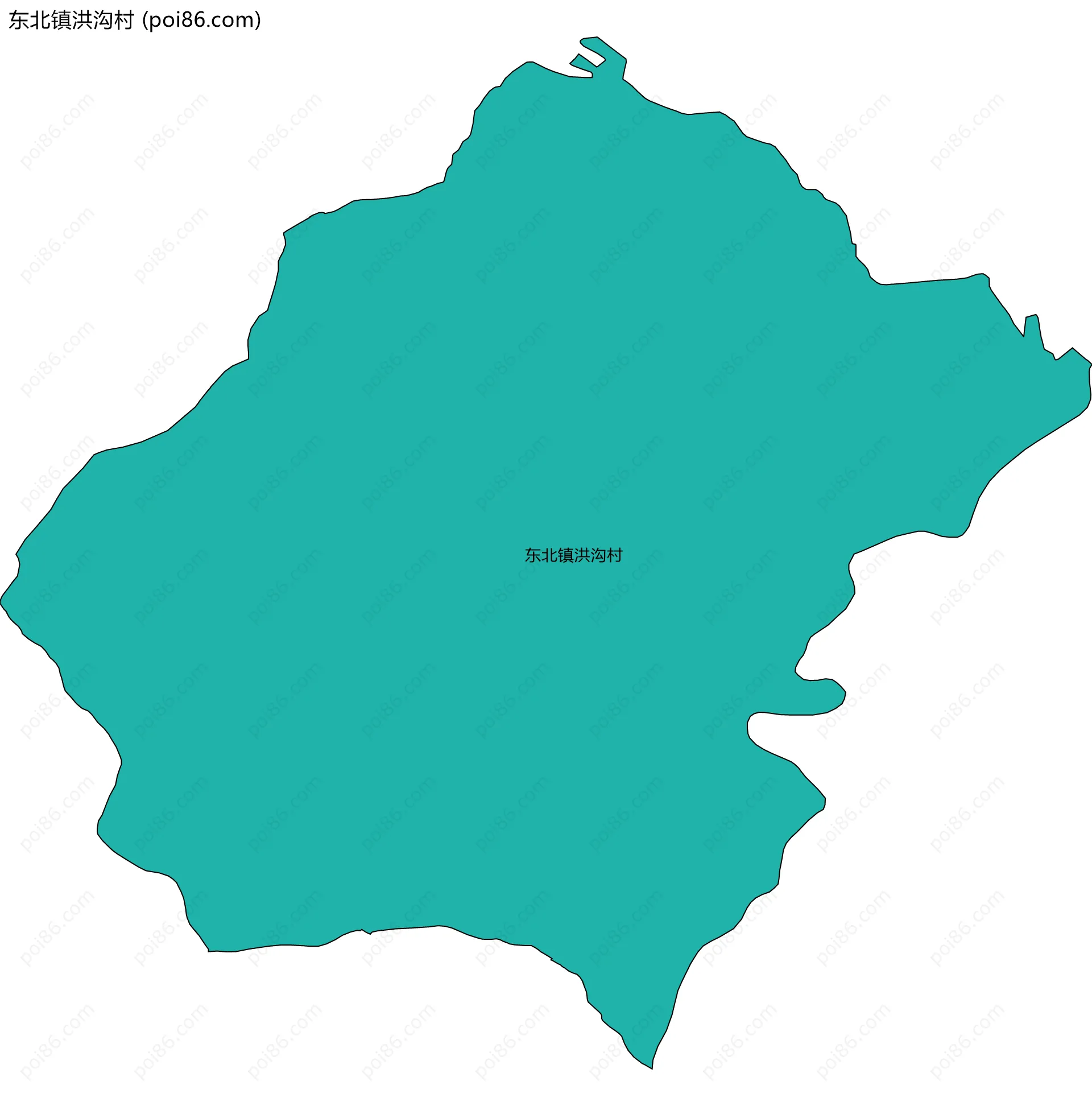 东北镇洪沟村边界地图