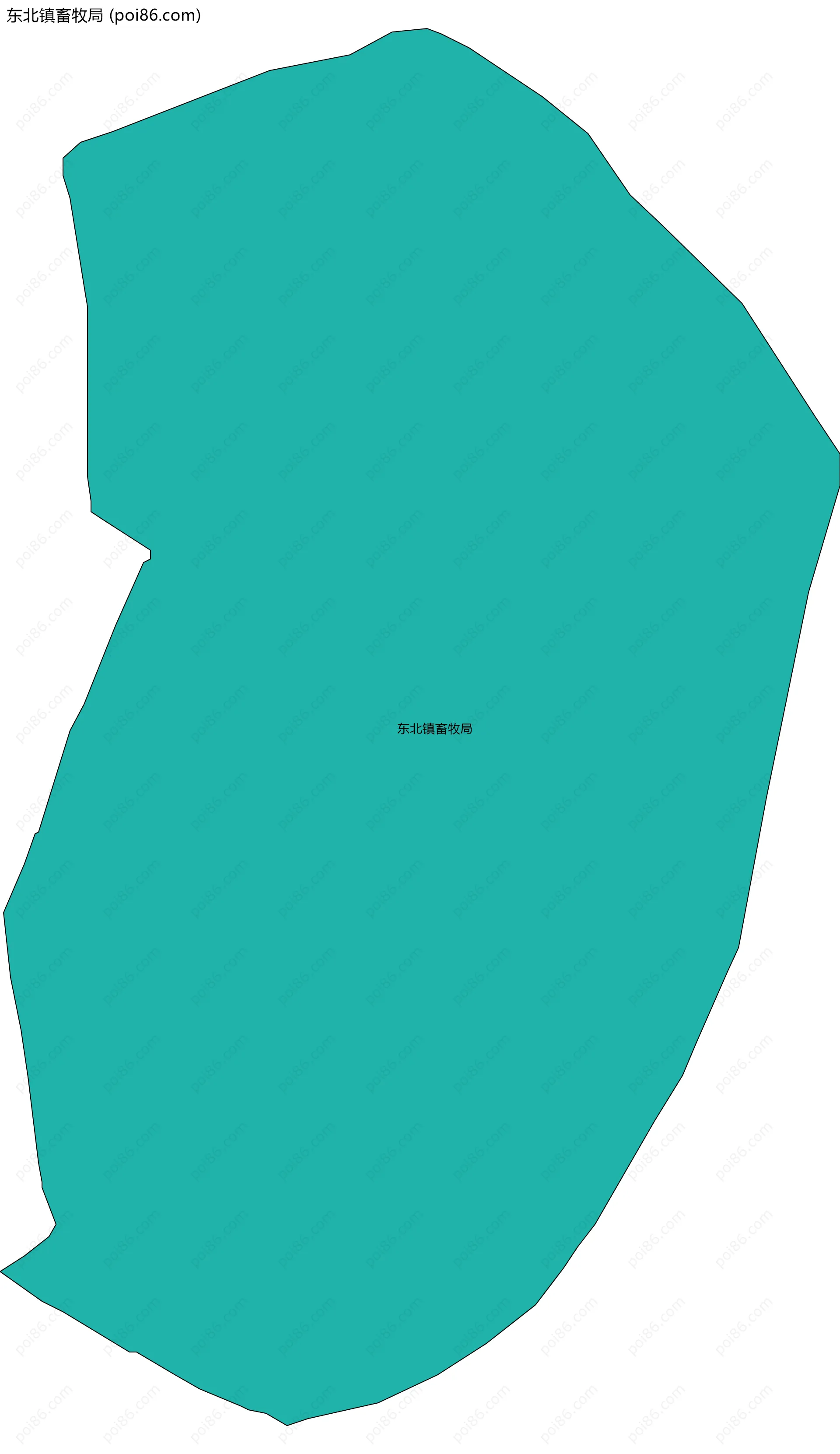 东北镇畜牧局边界地图