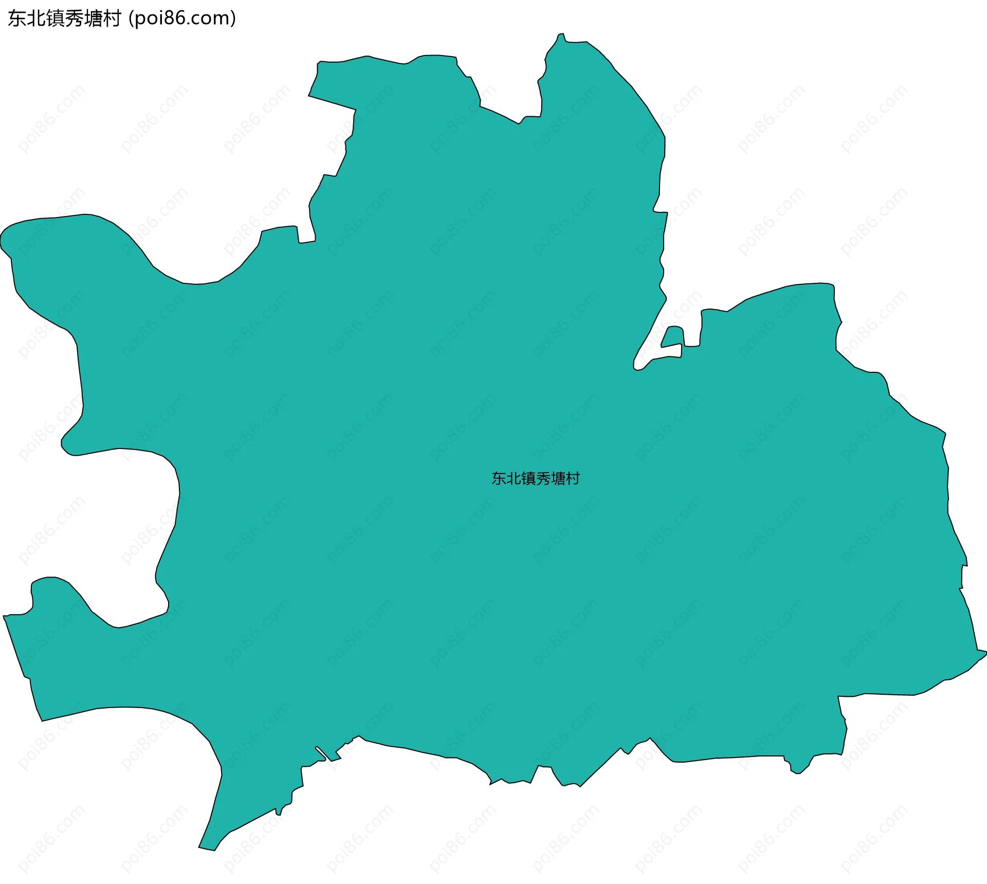 东北镇秀塘村边界地图