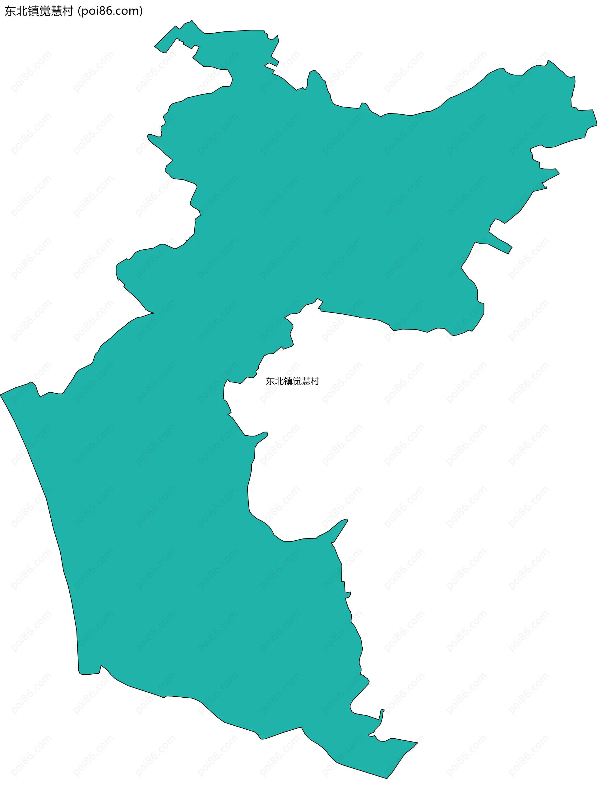 东北镇觉慧村边界地图