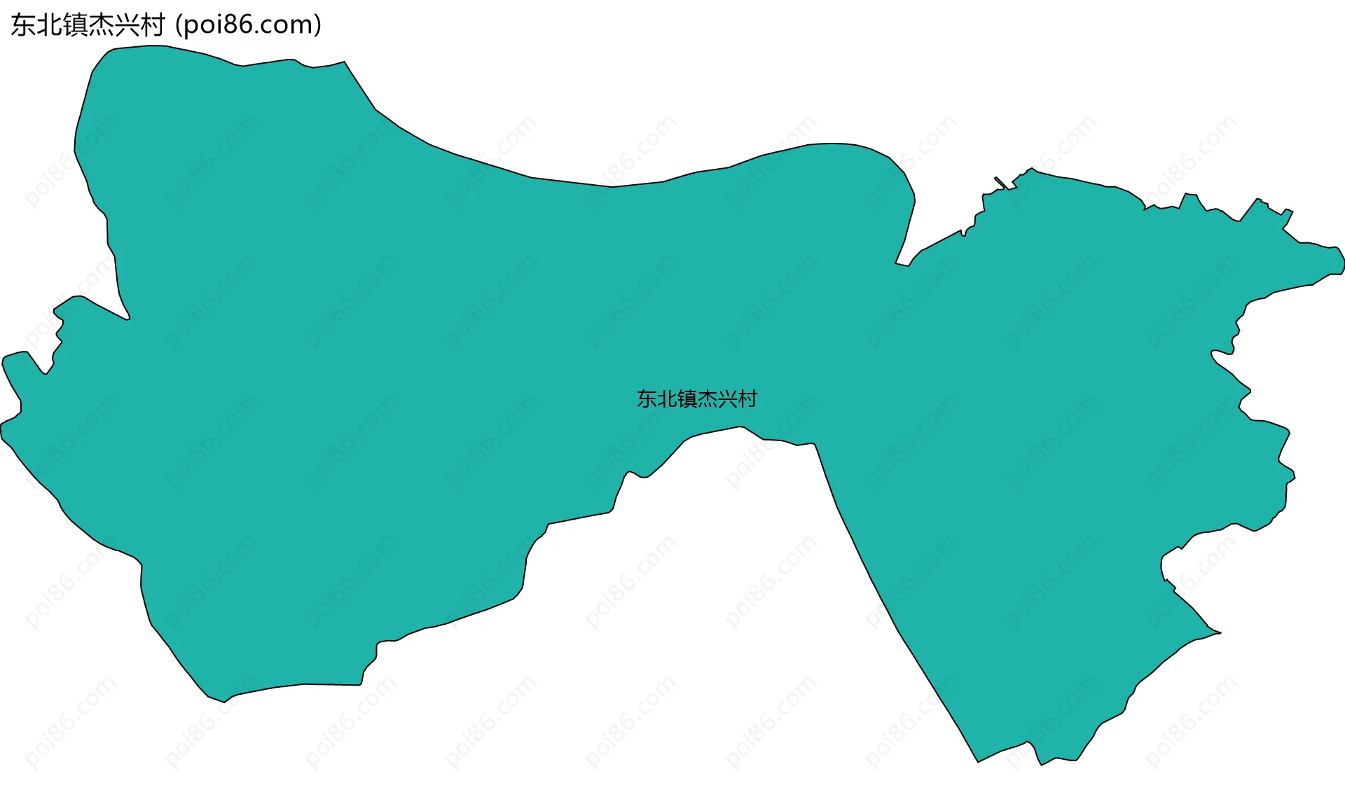 东北镇杰兴村边界地图
